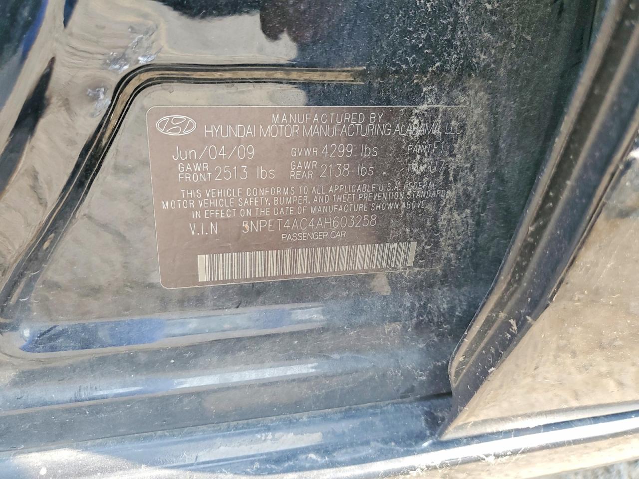 2010 Hyundai Sonata Gls Черный vin: 5NPET4AC4AH603258