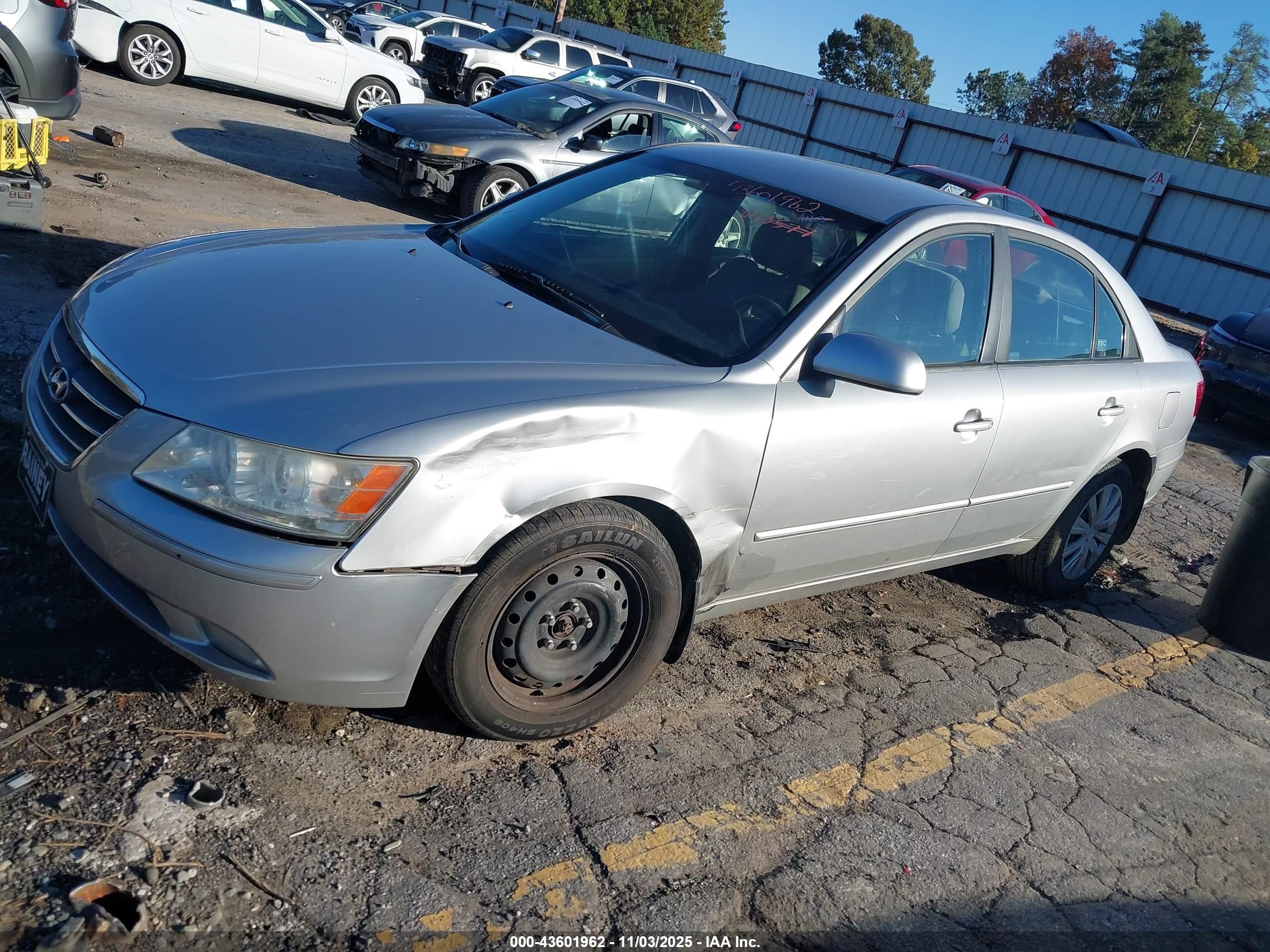 2010 Hyundai Sonata Gls Silver vin: 5NPET4AC4AH613577