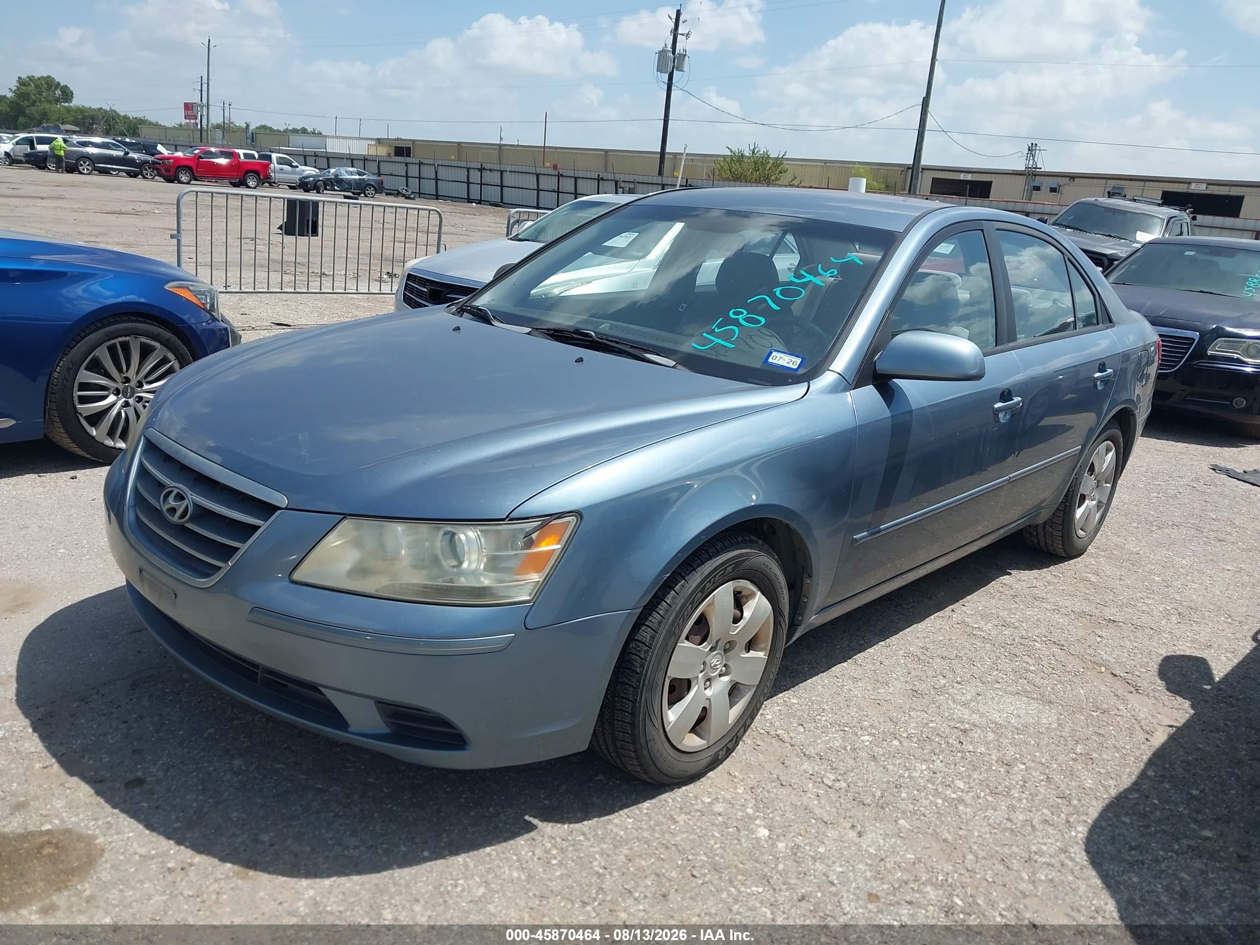 2010 Hyundai Sonata Gls Light Blue vin: 5NPET4AC5AH581206