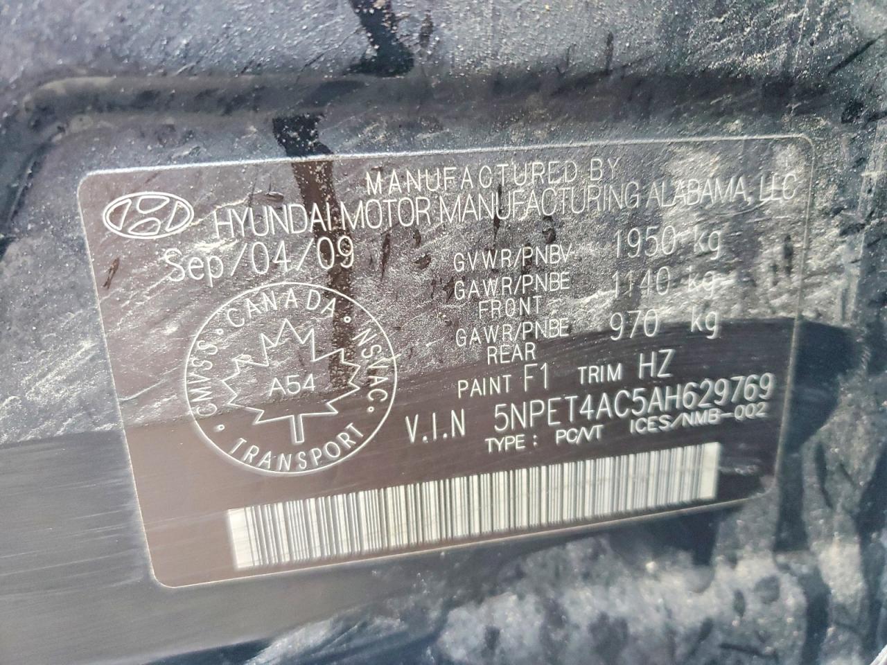 2010 Hyundai Sonata Gls Черный vin: 5NPET4AC5AH629769