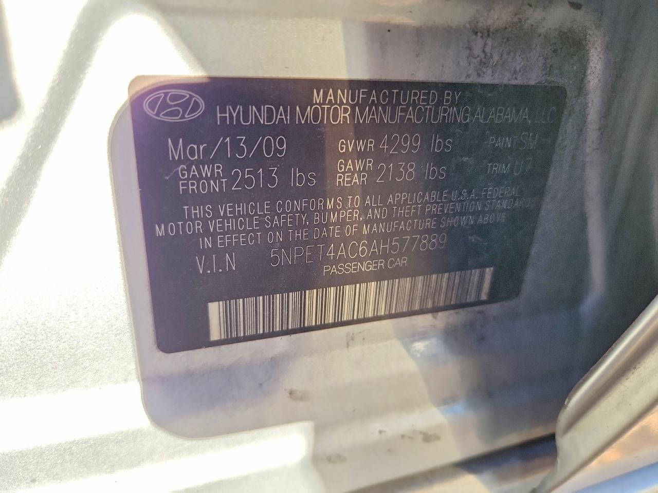 2010 Hyundai Sonata Gls Silver vin: 5NPET4AC6AH577889