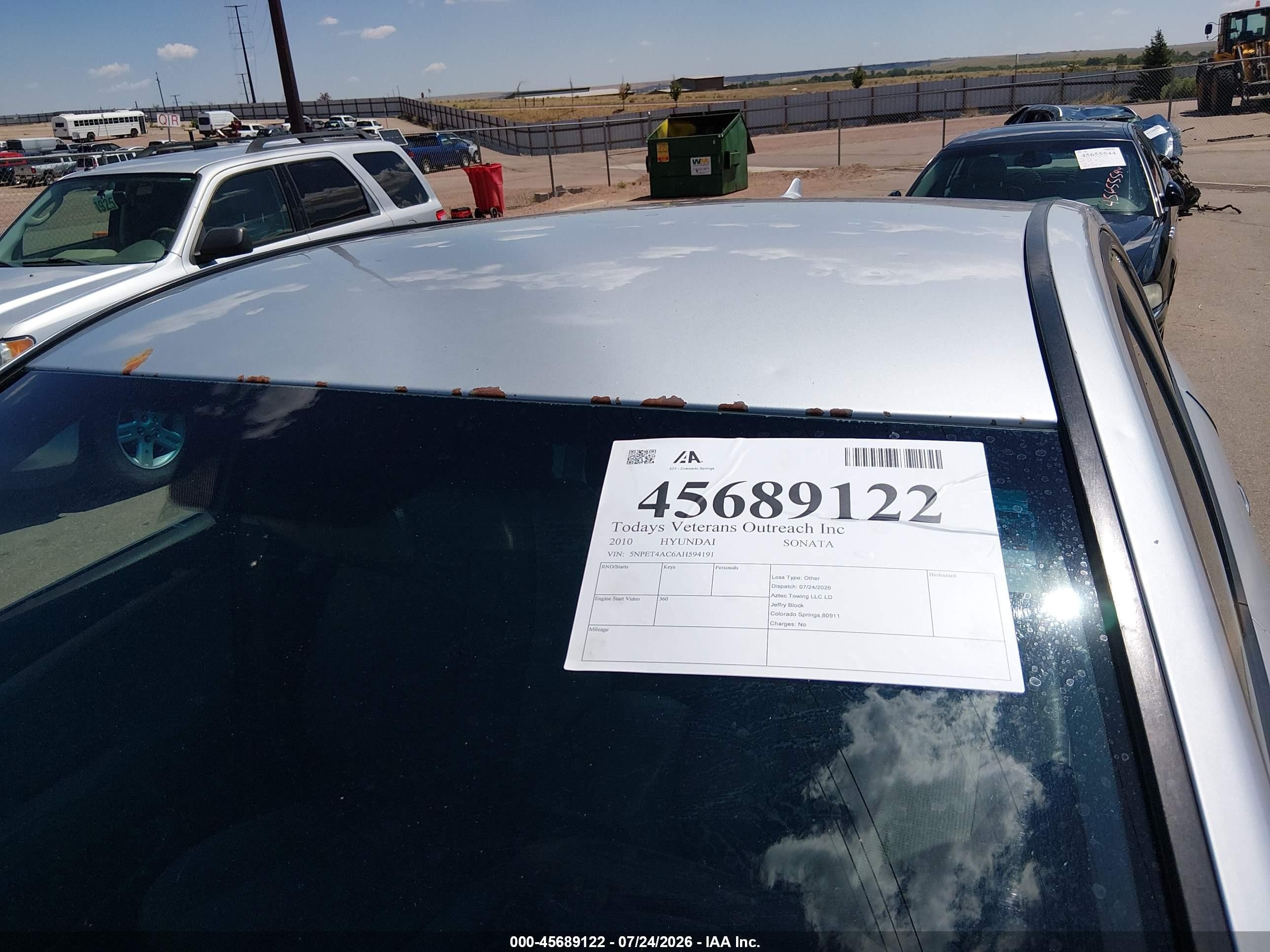 2010 Hyundai Sonata Gls Silver vin: 5NPET4AC6AH594191