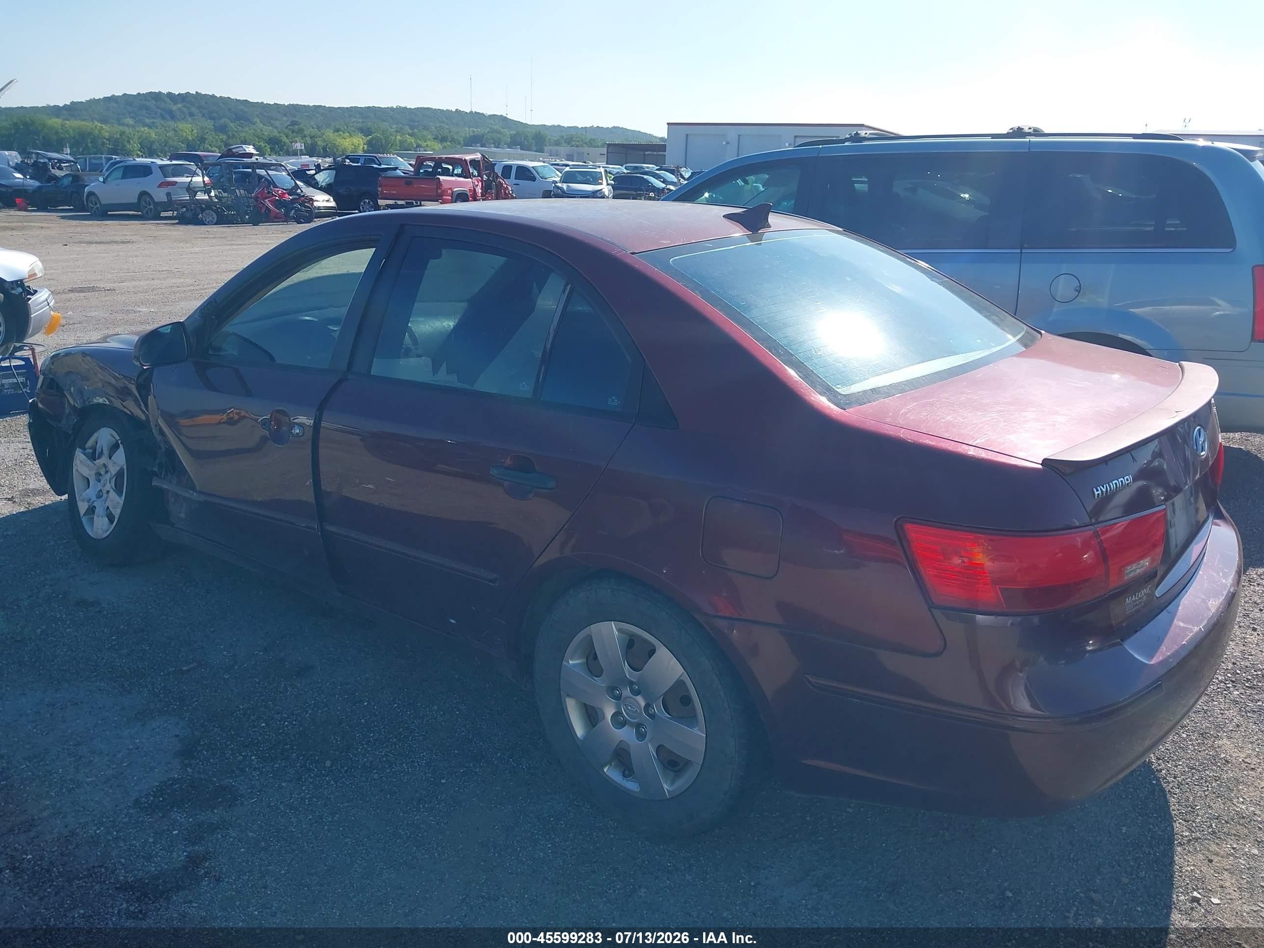 2010 Hyundai Sonata Gls Темно-бордовый vin: 5NPET4AC6AH604251