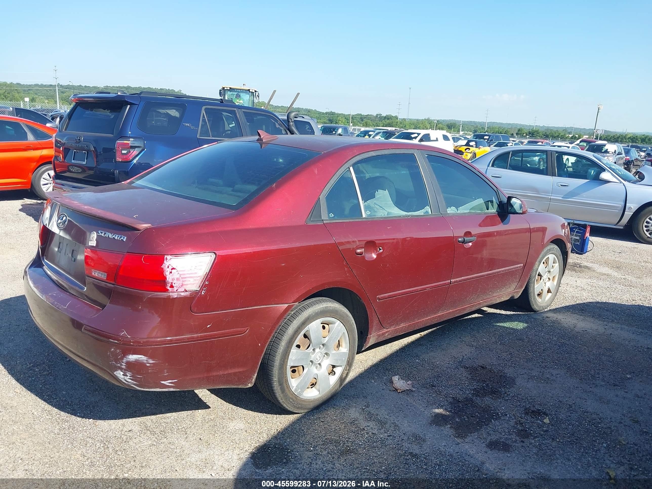 2010 Hyundai Sonata Gls Темно-бордовый vin: 5NPET4AC6AH604251
