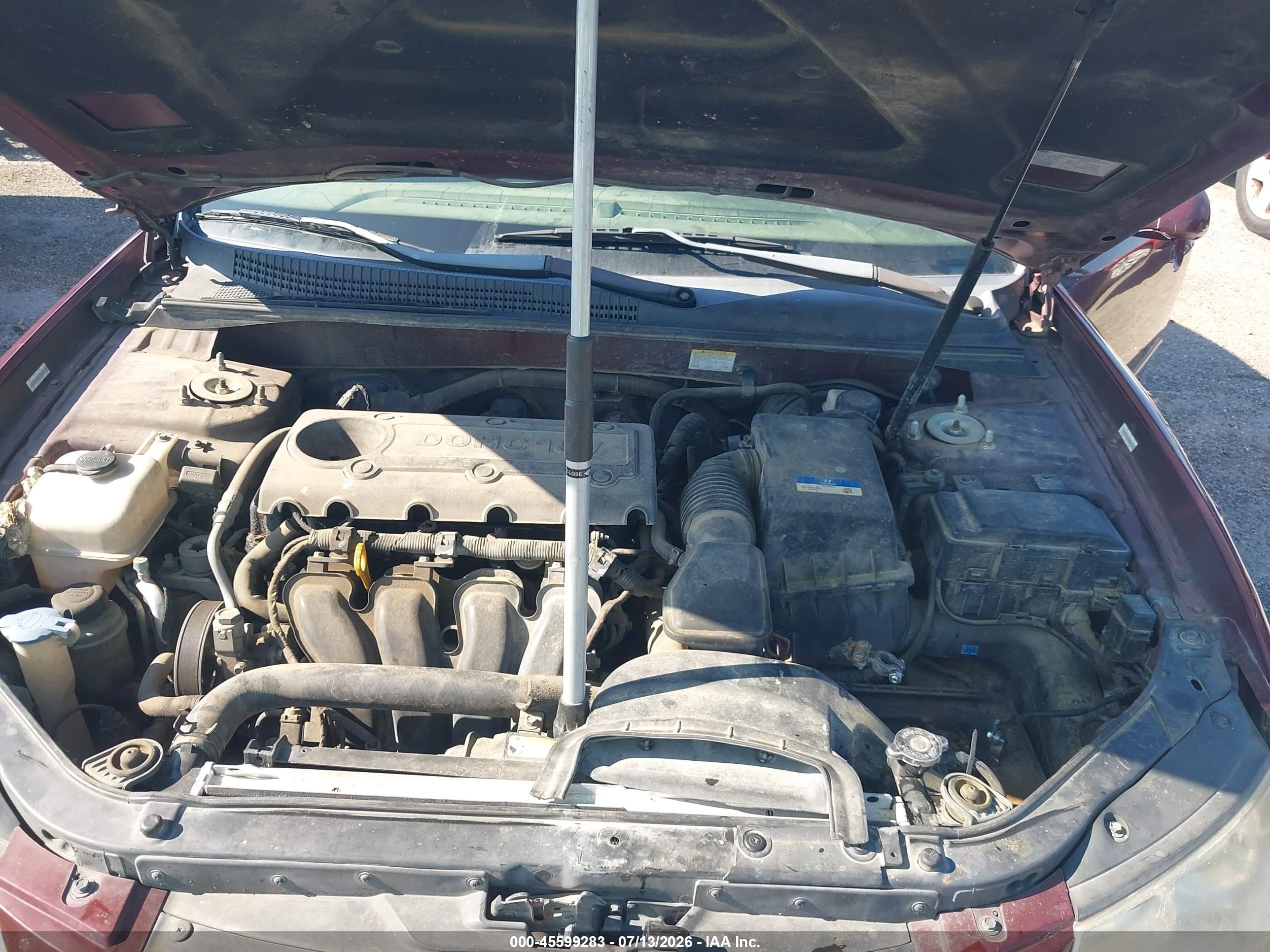 2010 Hyundai Sonata Gls Темно-бордовый vin: 5NPET4AC6AH604251