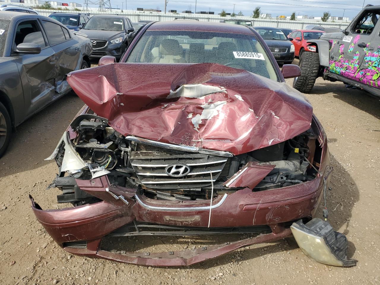 2010 Hyundai Sonata Gls Burgundy vin: 5NPET4AC6AH611944