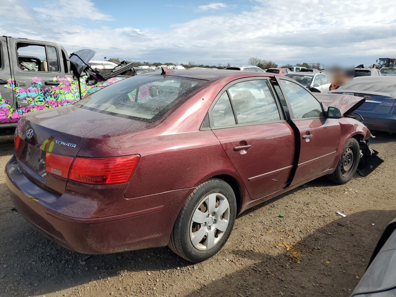 2010 Hyundai Sonata Gls Burgundy vin: 5NPET4AC6AH611944