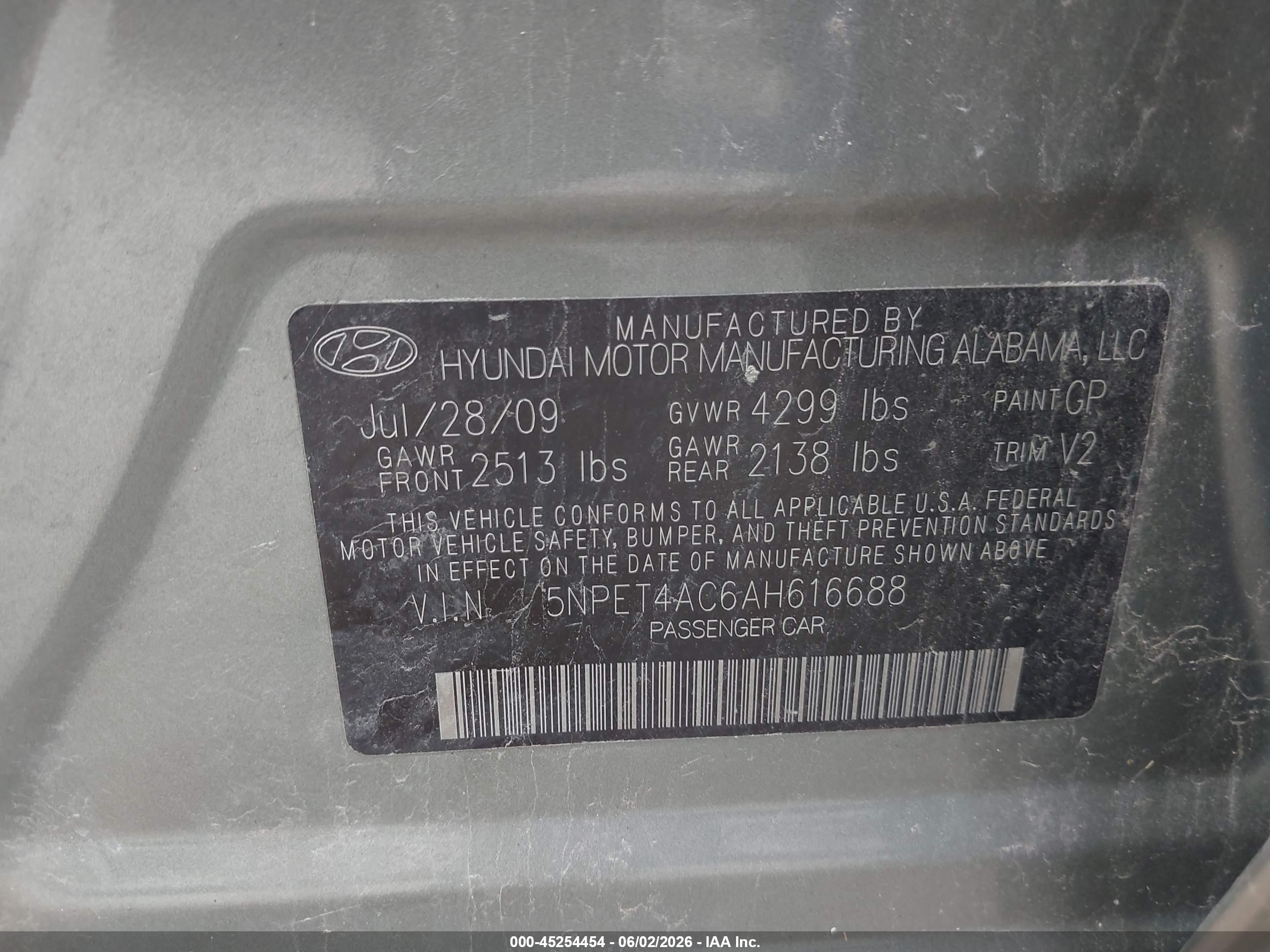 2010 Hyundai Sonata Gls Silver vin: 5NPET4AC6AH616688