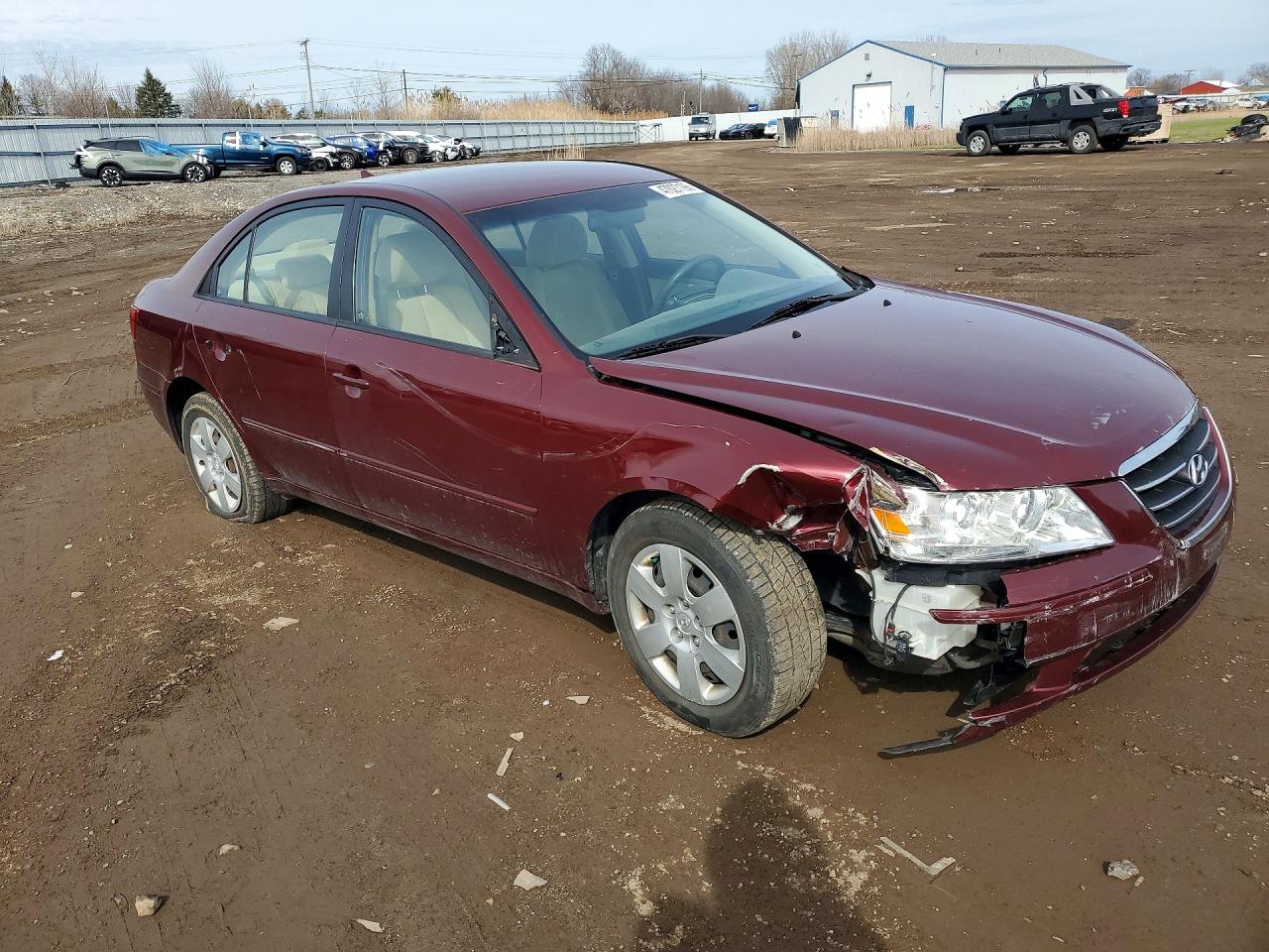 2010 Hyundai Sonata Gls Burgundy vin: 5NPET4AC6AH632762