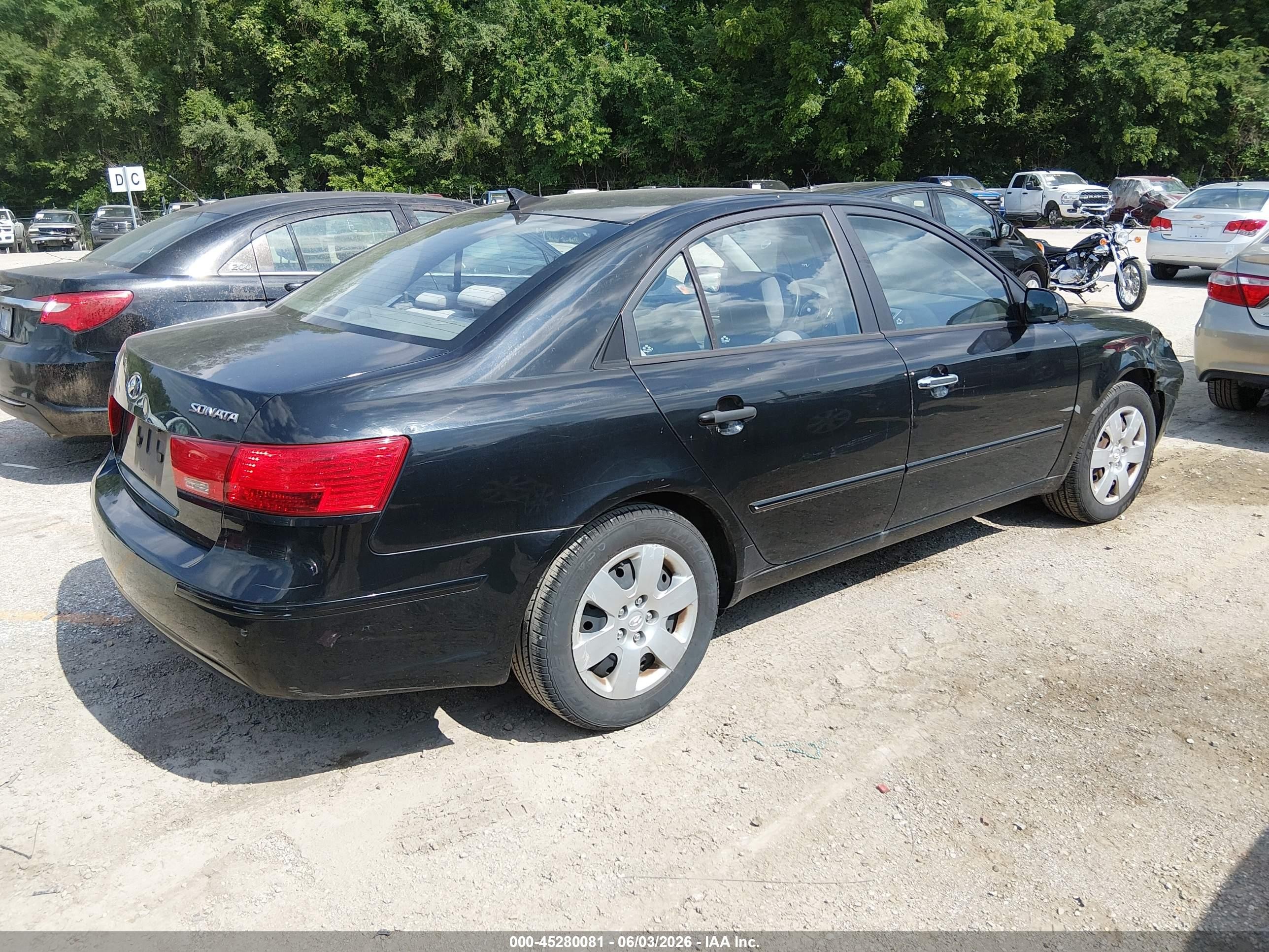 2010 Hyundai Sonata Gls Black vin: 5NPET4AC7AH603254