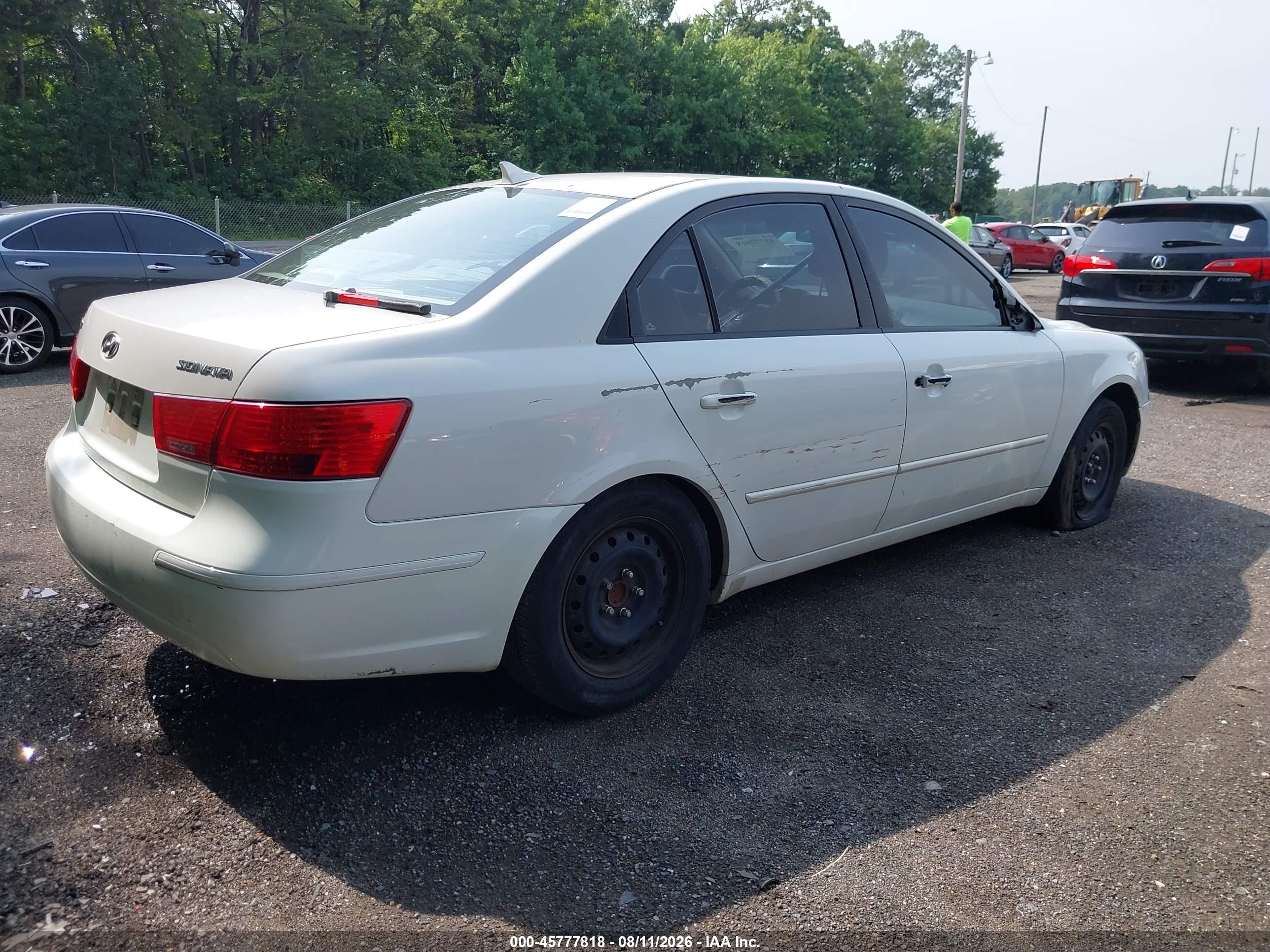 2010 Hyundai Sonata Gls White vin: 5NPET4AC8AH638417