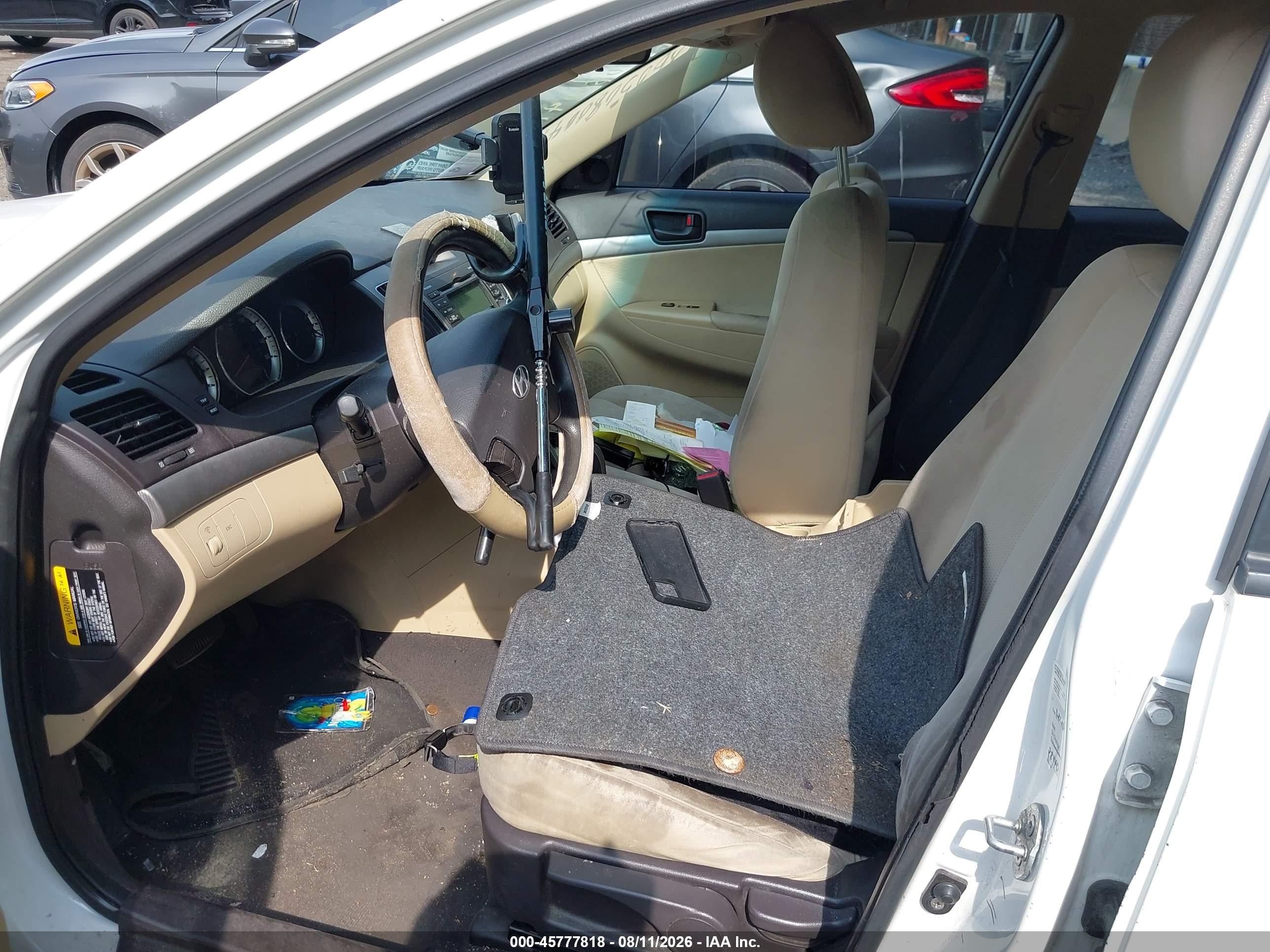 2010 Hyundai Sonata Gls White vin: 5NPET4AC8AH638417