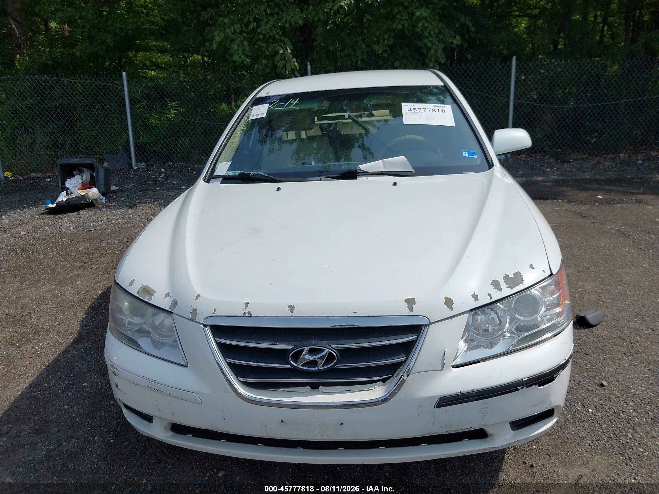 2010 Hyundai Sonata Gls White vin: 5NPET4AC8AH638417