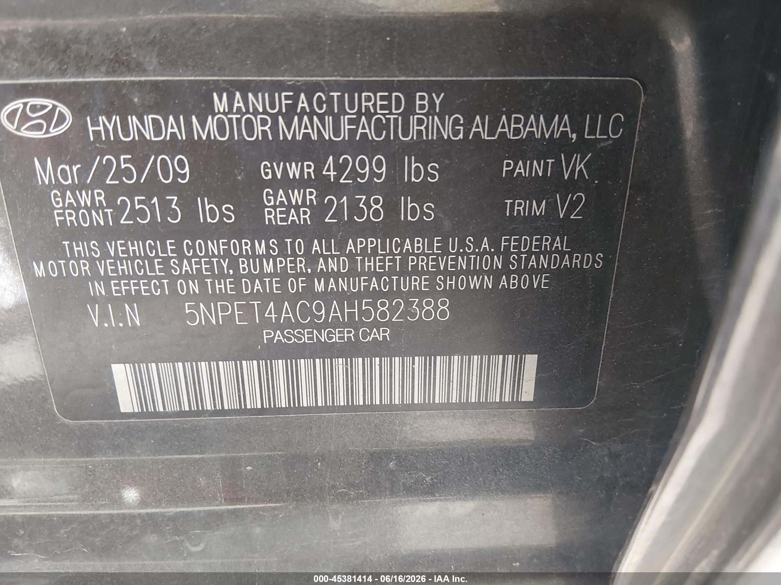 2010 Hyundai Sonata Gls Серый vin: 5NPET4AC9AH582388