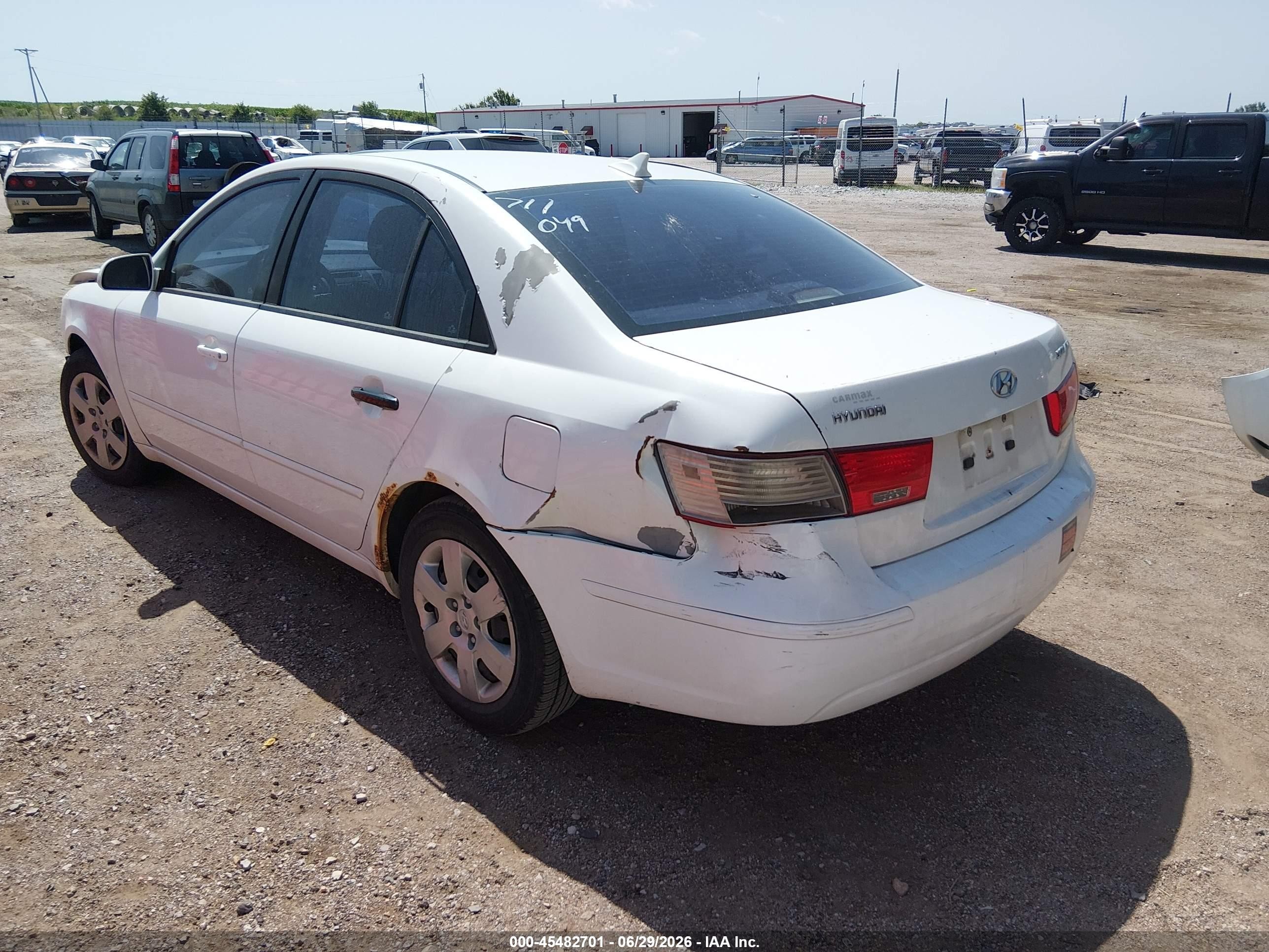 2010 Hyundai Sonata Gls Белый vin: 5NPET4AC9AH595383