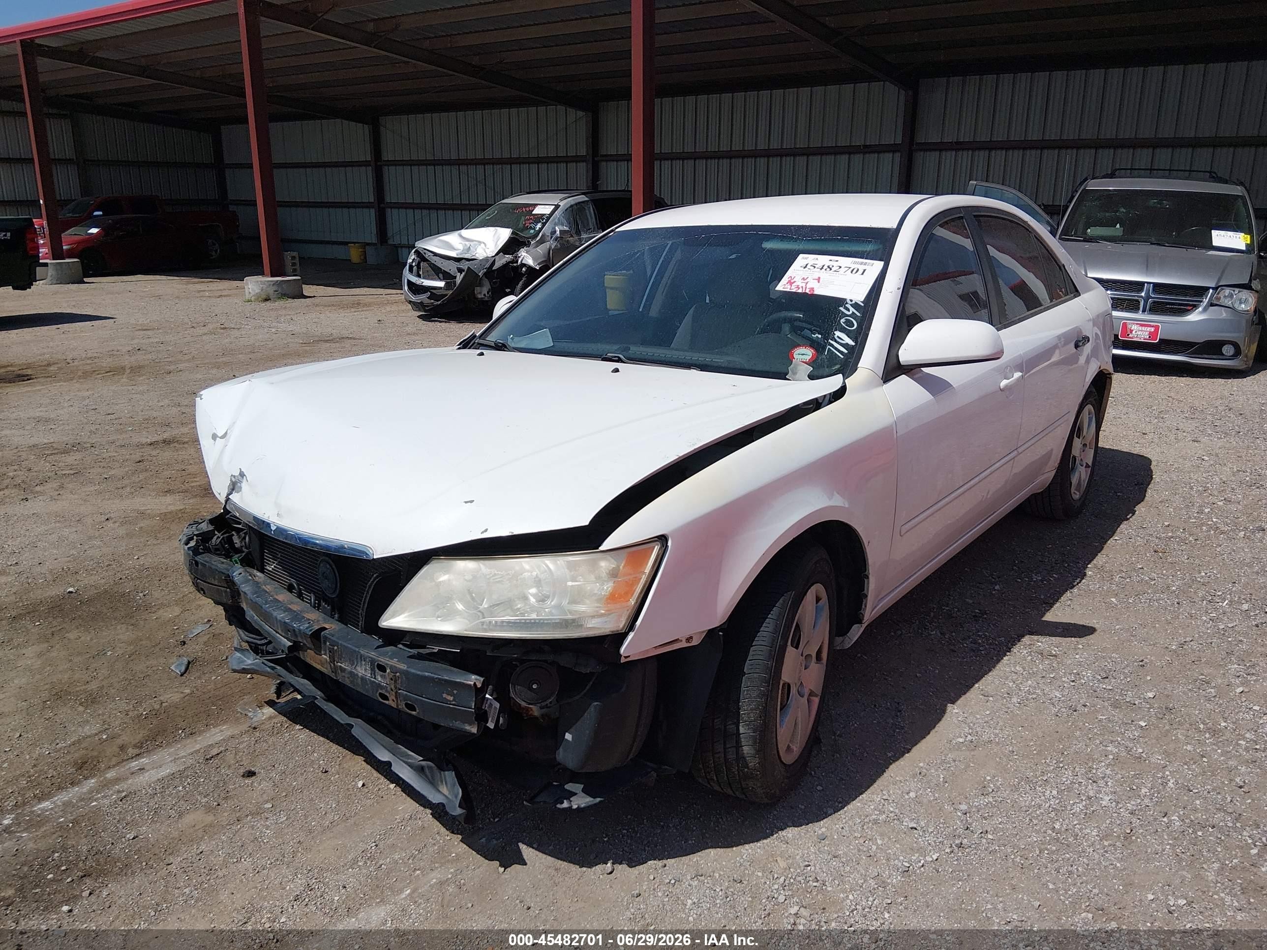 2010 Hyundai Sonata Gls Белый vin: 5NPET4AC9AH595383