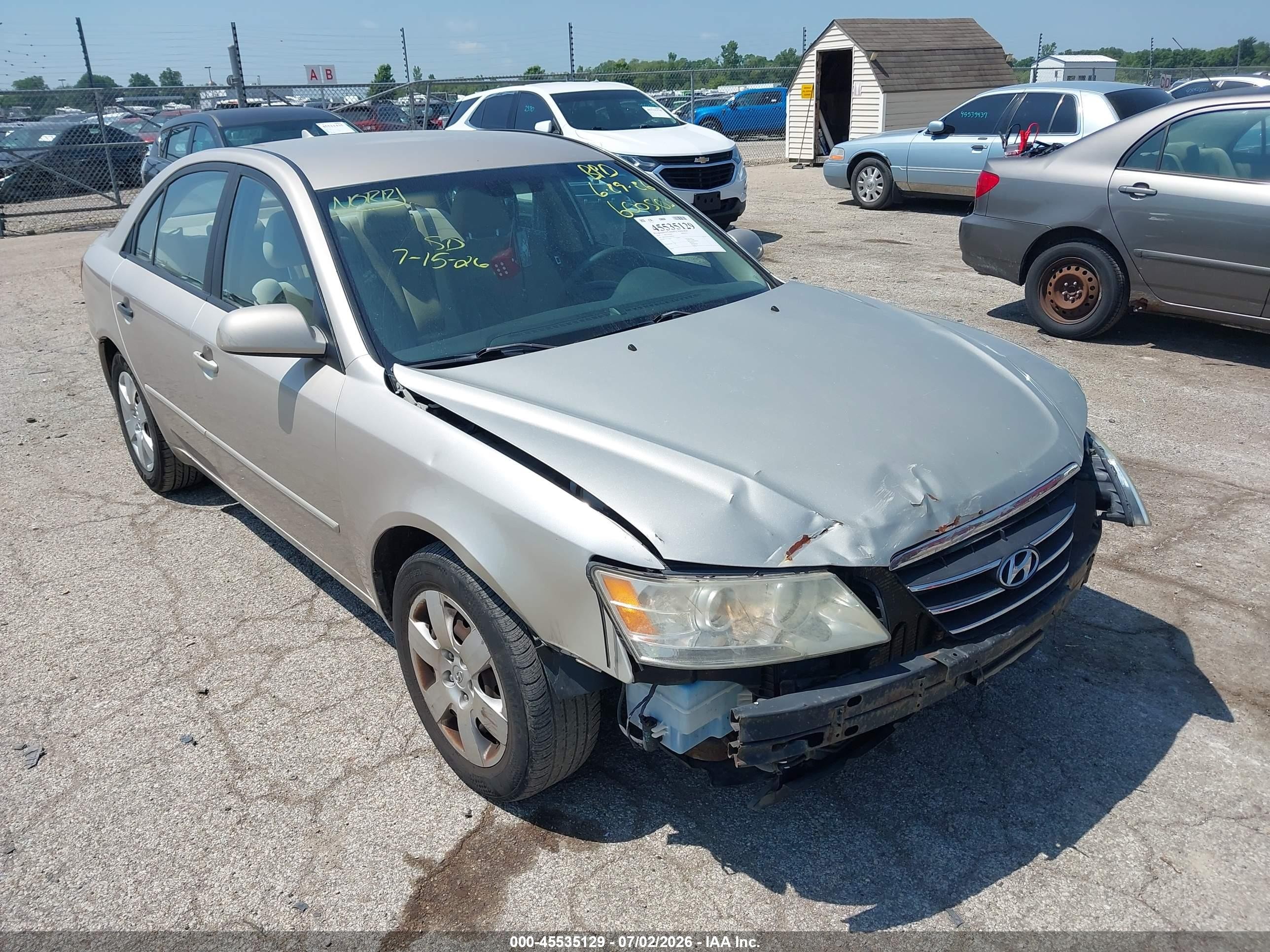 2010 Hyundai Sonata Gls Beige vin: 5NPET4AC9AH600503