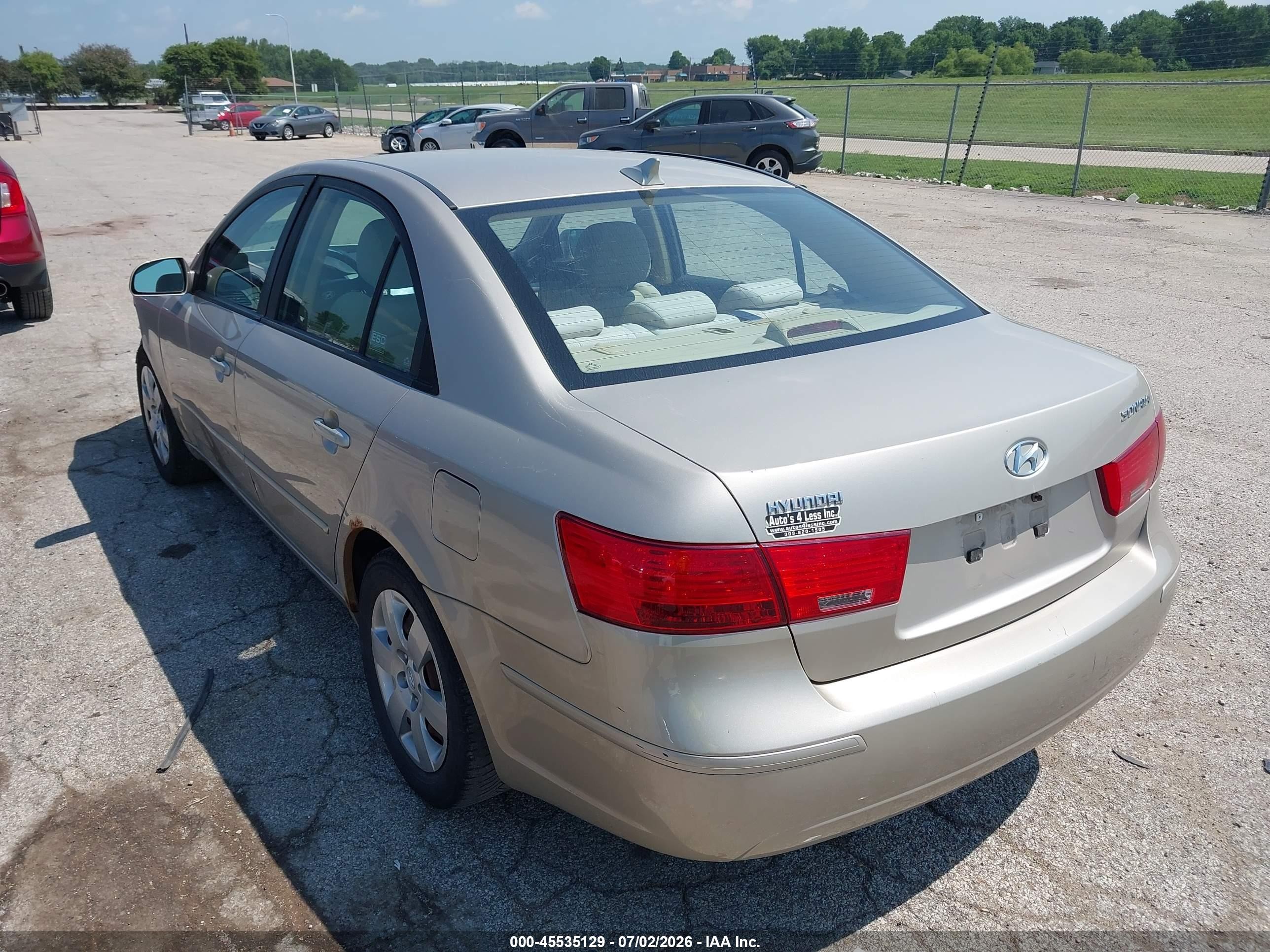 2010 Hyundai Sonata Gls Beige vin: 5NPET4AC9AH600503