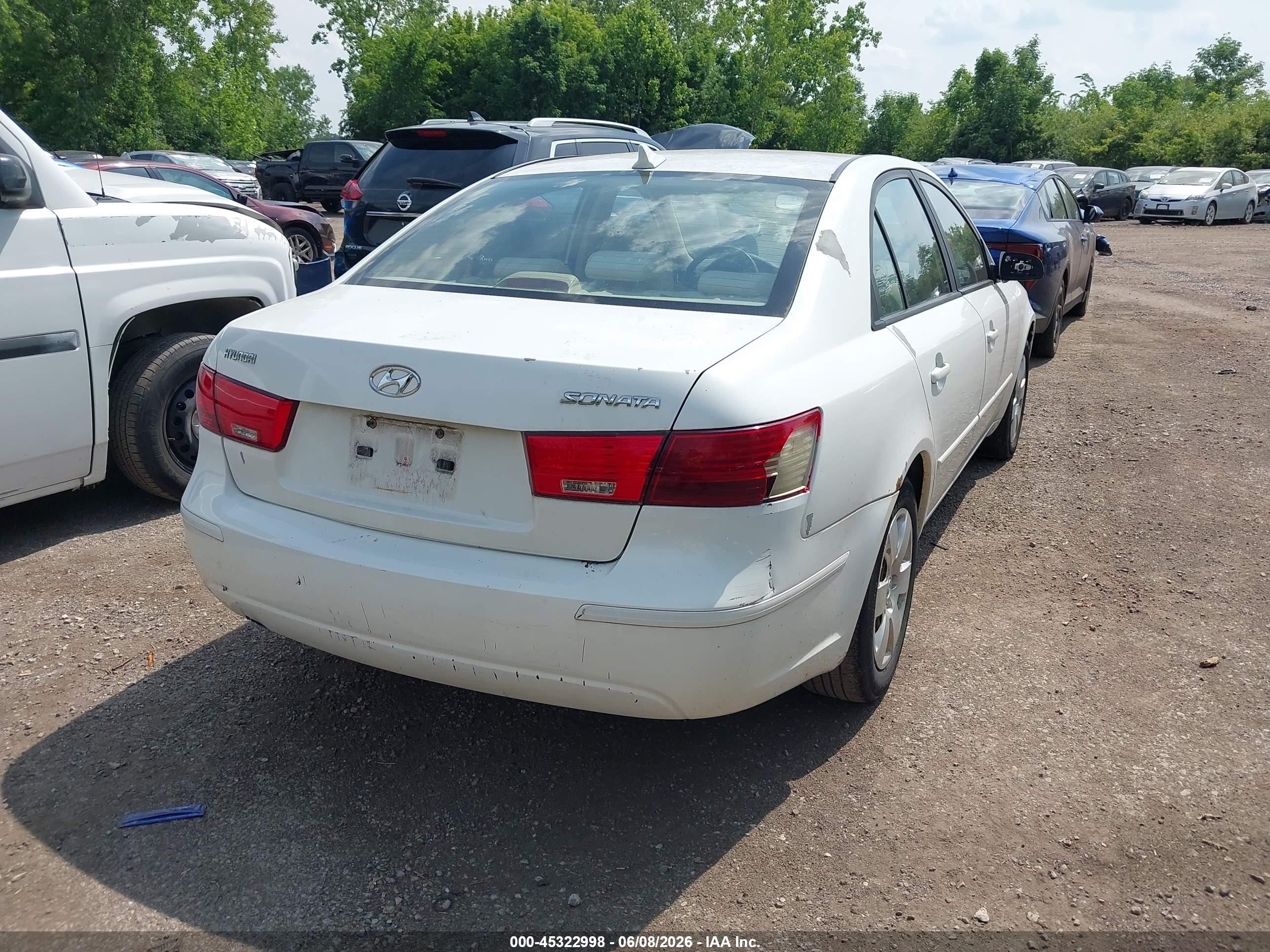 2010 Hyundai Sonata Gls White vin: 5NPET4AC9AH654464