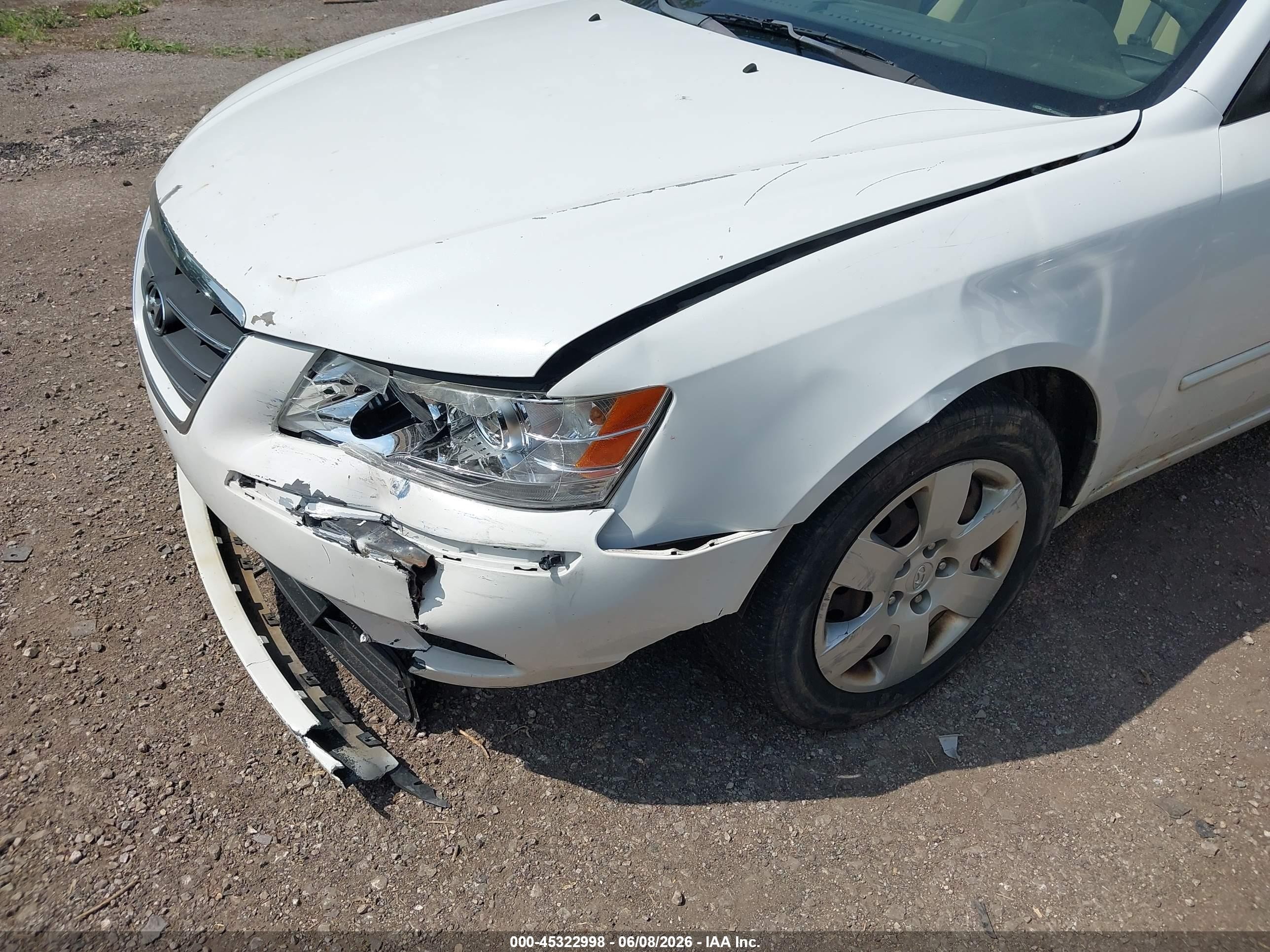2010 Hyundai Sonata Gls White vin: 5NPET4AC9AH654464