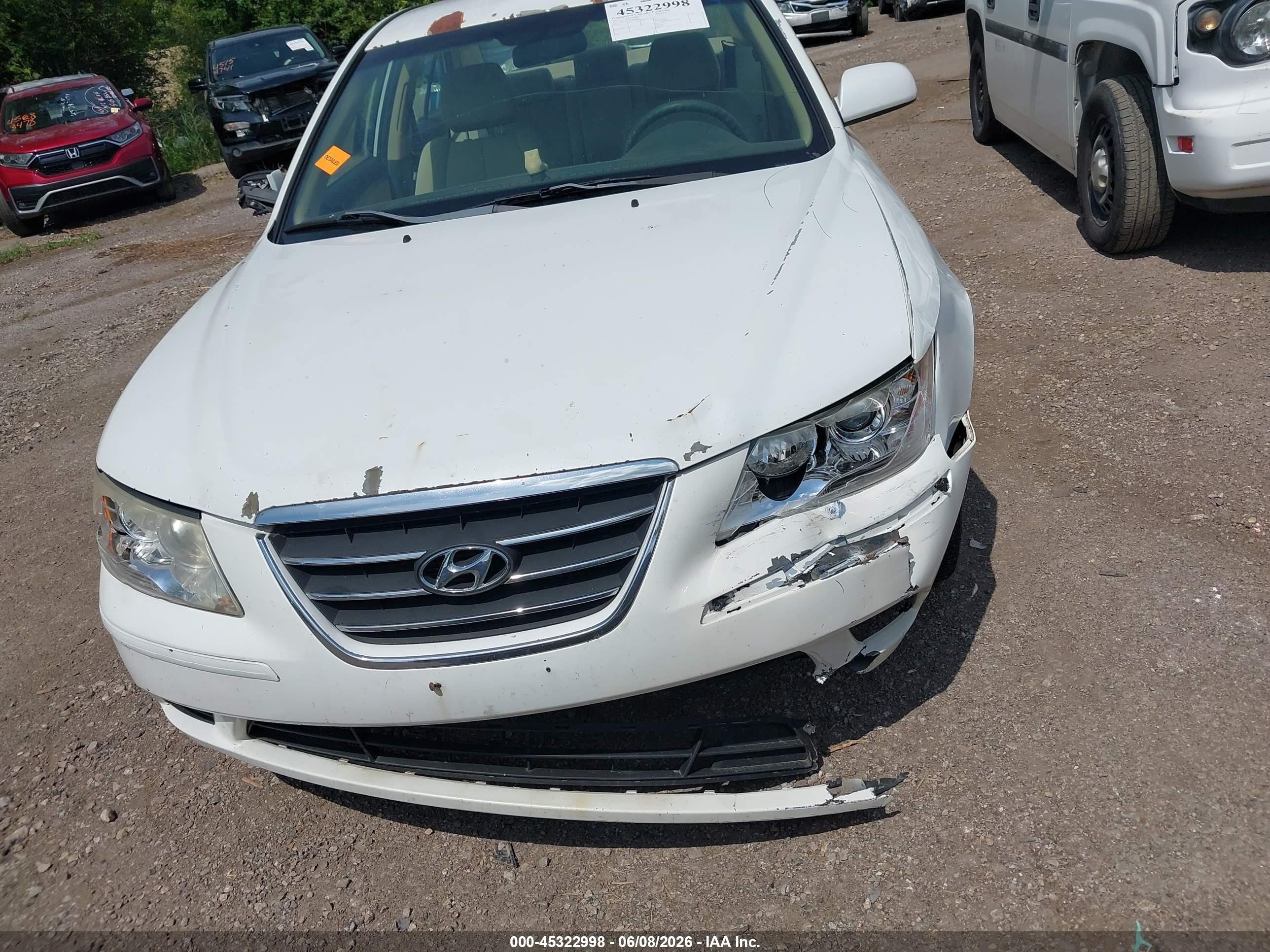 2010 Hyundai Sonata Gls White vin: 5NPET4AC9AH654464