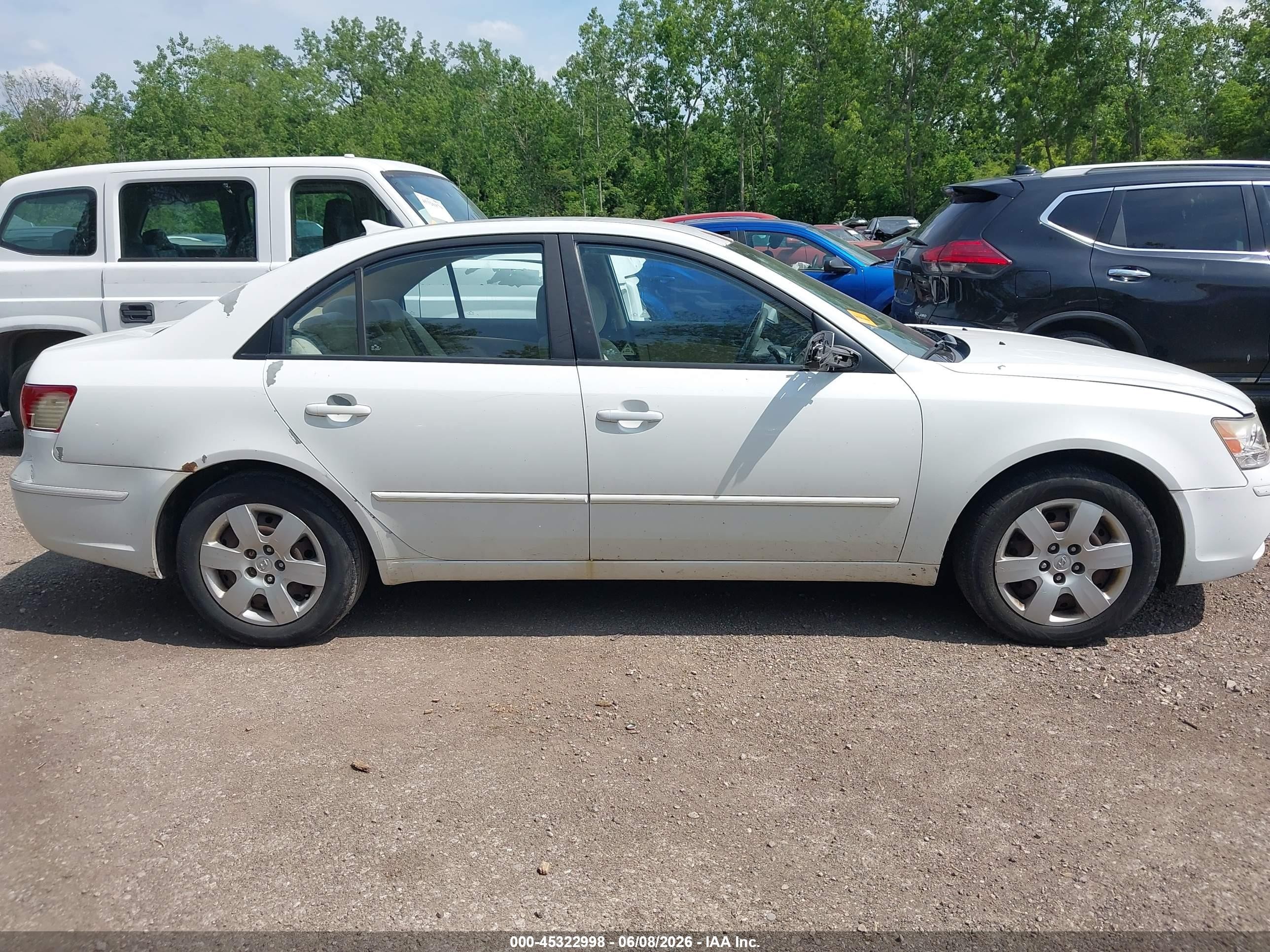 2010 Hyundai Sonata Gls White vin: 5NPET4AC9AH654464