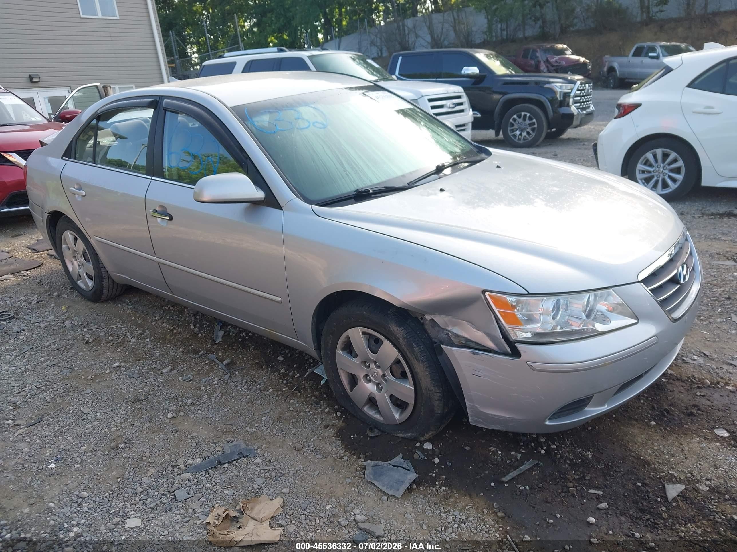 2010 Hyundai Sonata Gls Серебряный vin: 5NPET4ACXAH616113