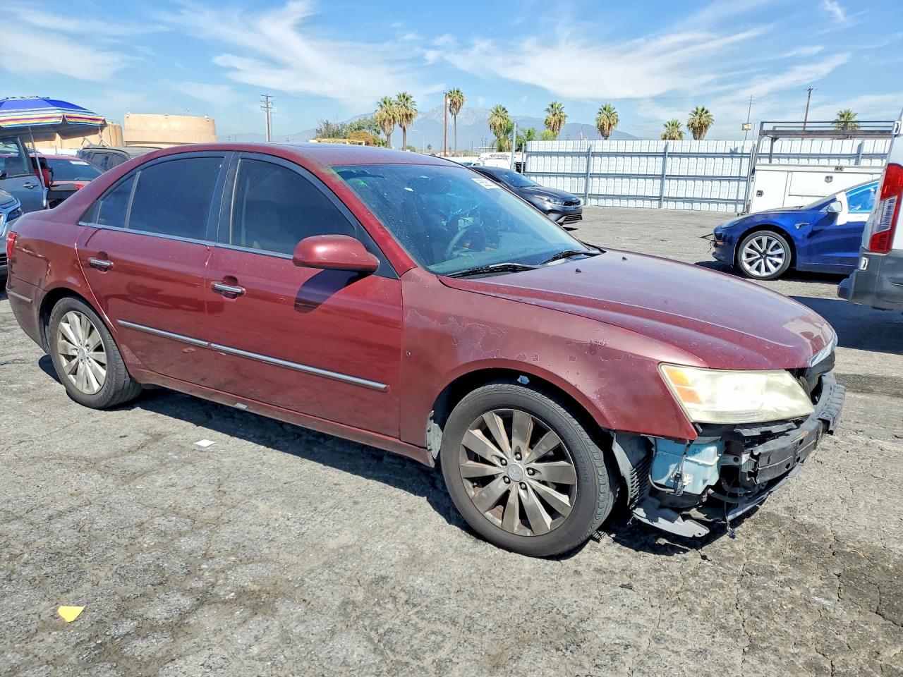 2009 Hyundai Sonata Limited Темно-бордовый vin: 5NPEU46C09H518550