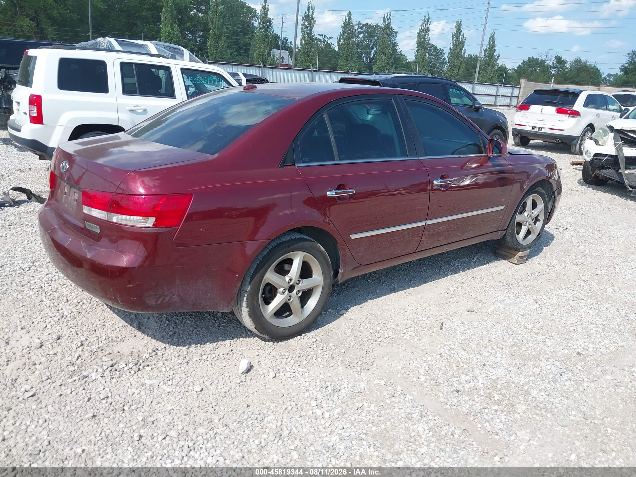 2008 Hyundai Sonata Limited/se Темно-бордовый vin: 5NPEU46C18H338041