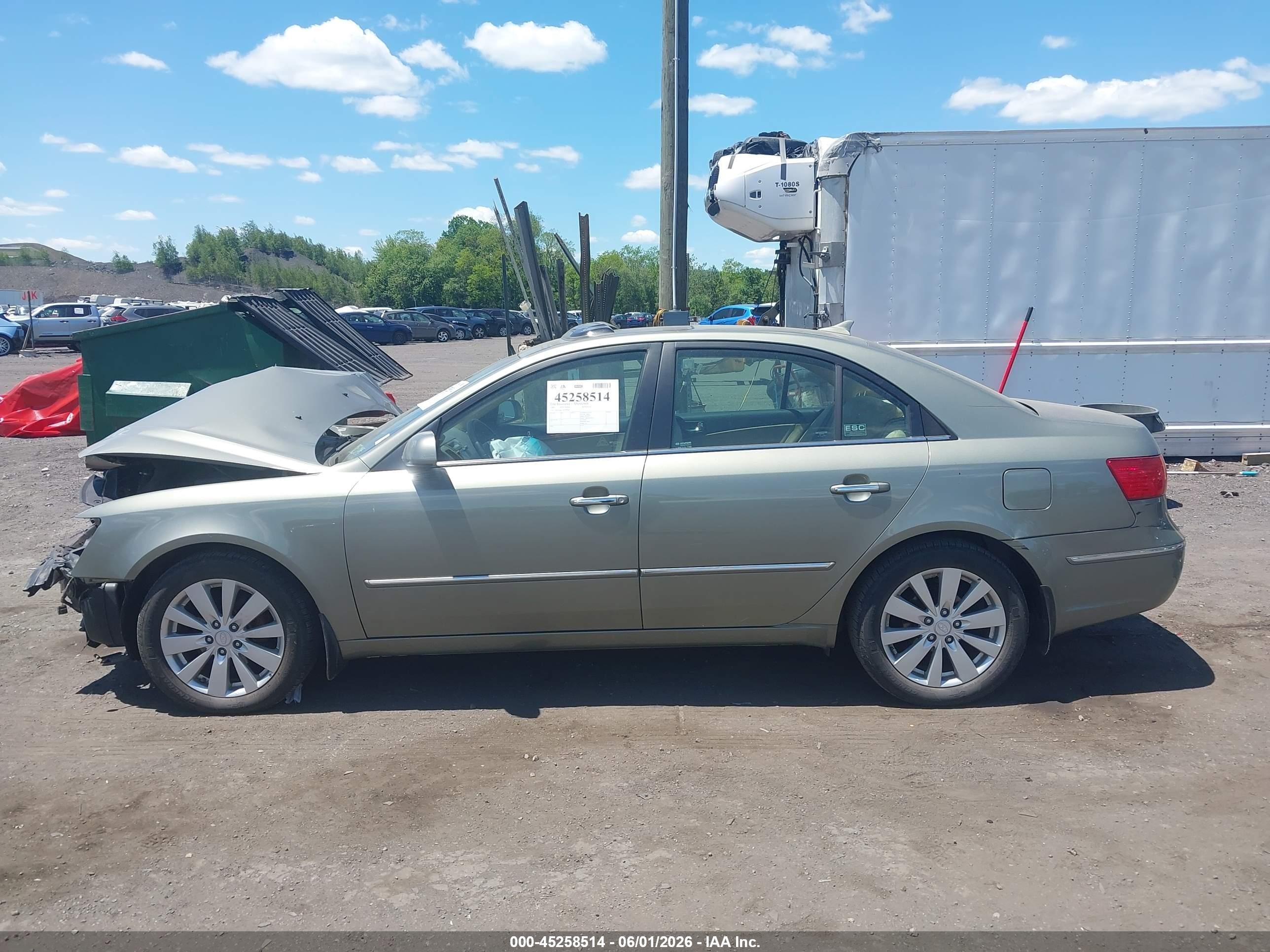 2009 Hyundai Sonata Limited Зеленый vin: 5NPEU46C19H508948