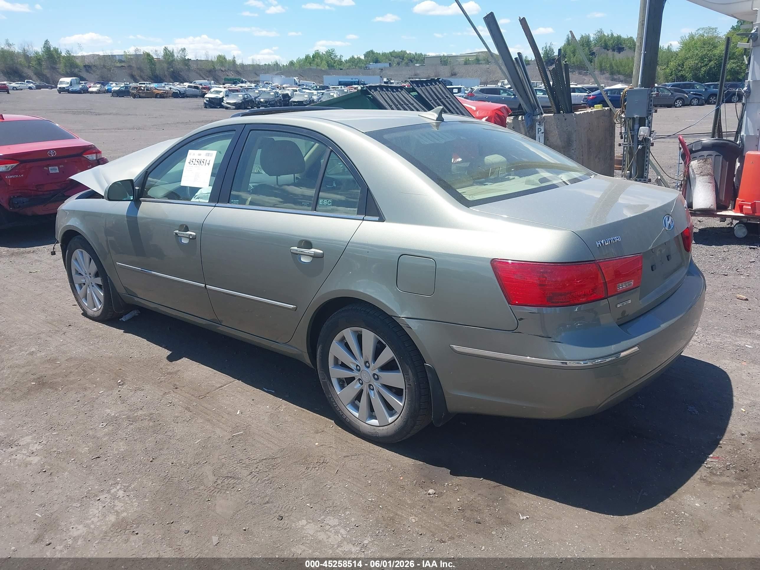 2009 Hyundai Sonata Limited Зеленый vin: 5NPEU46C19H508948