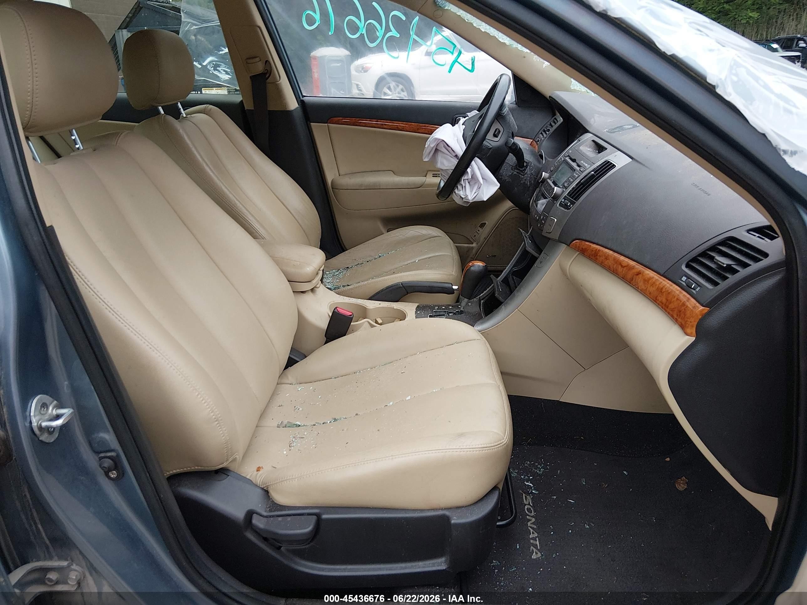 2009 Hyundai Sonata Limited Light Blue vin: 5NPEU46C19H566106