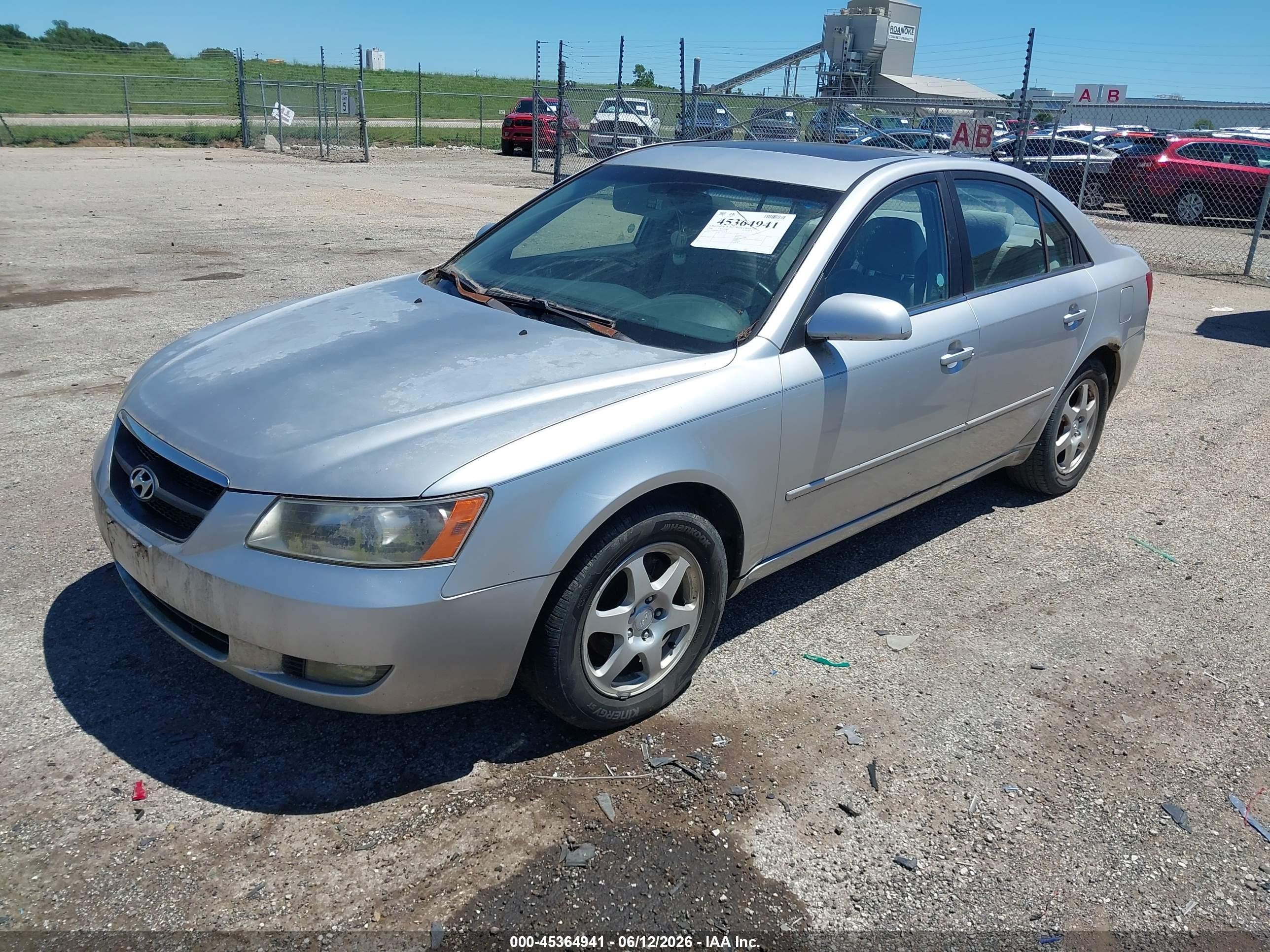 2006 Hyundai Sonata Gls Silver vin: 5NPEU46C26H079136