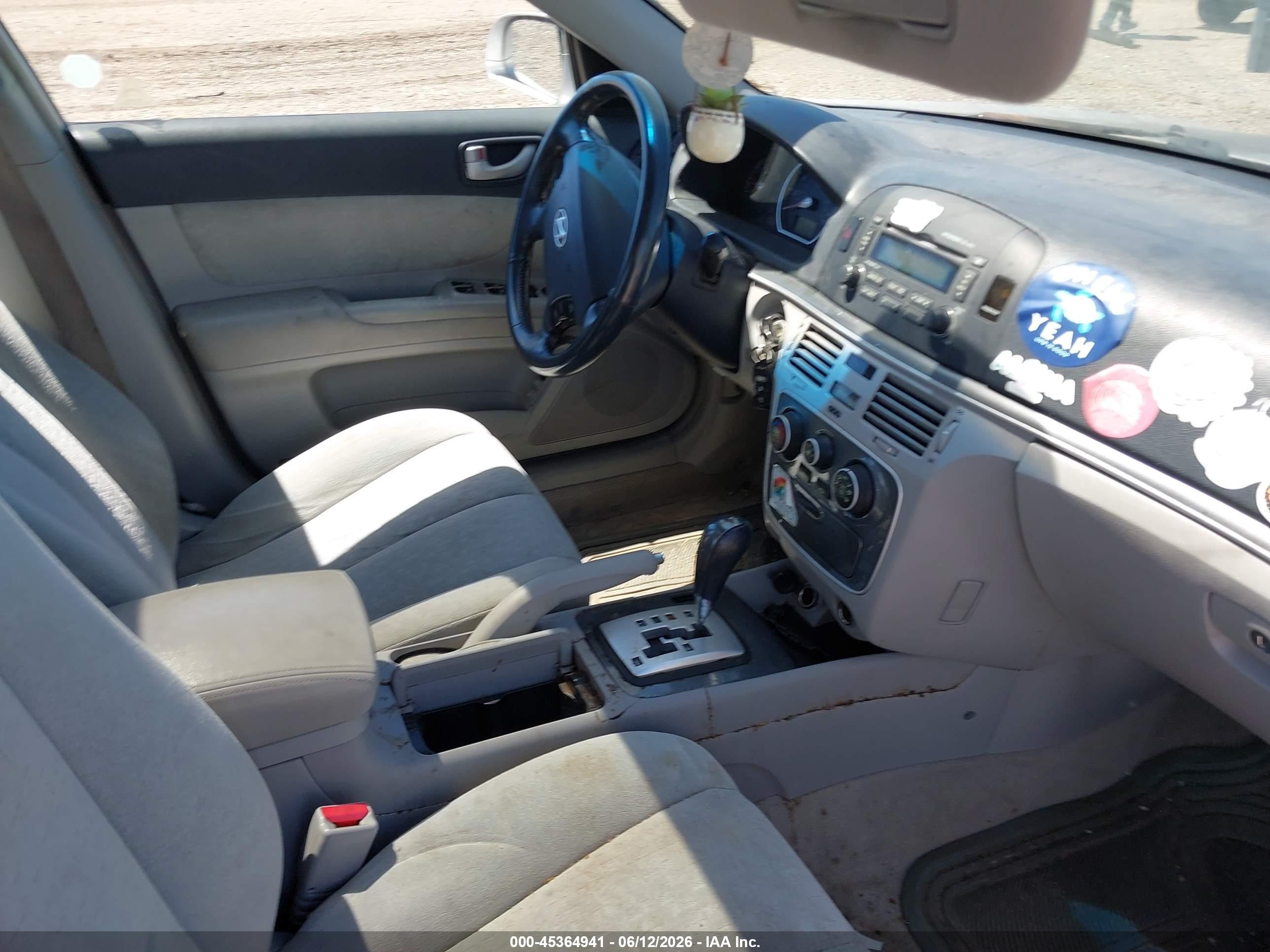 2006 Hyundai Sonata Gls Silver vin: 5NPEU46C26H079136