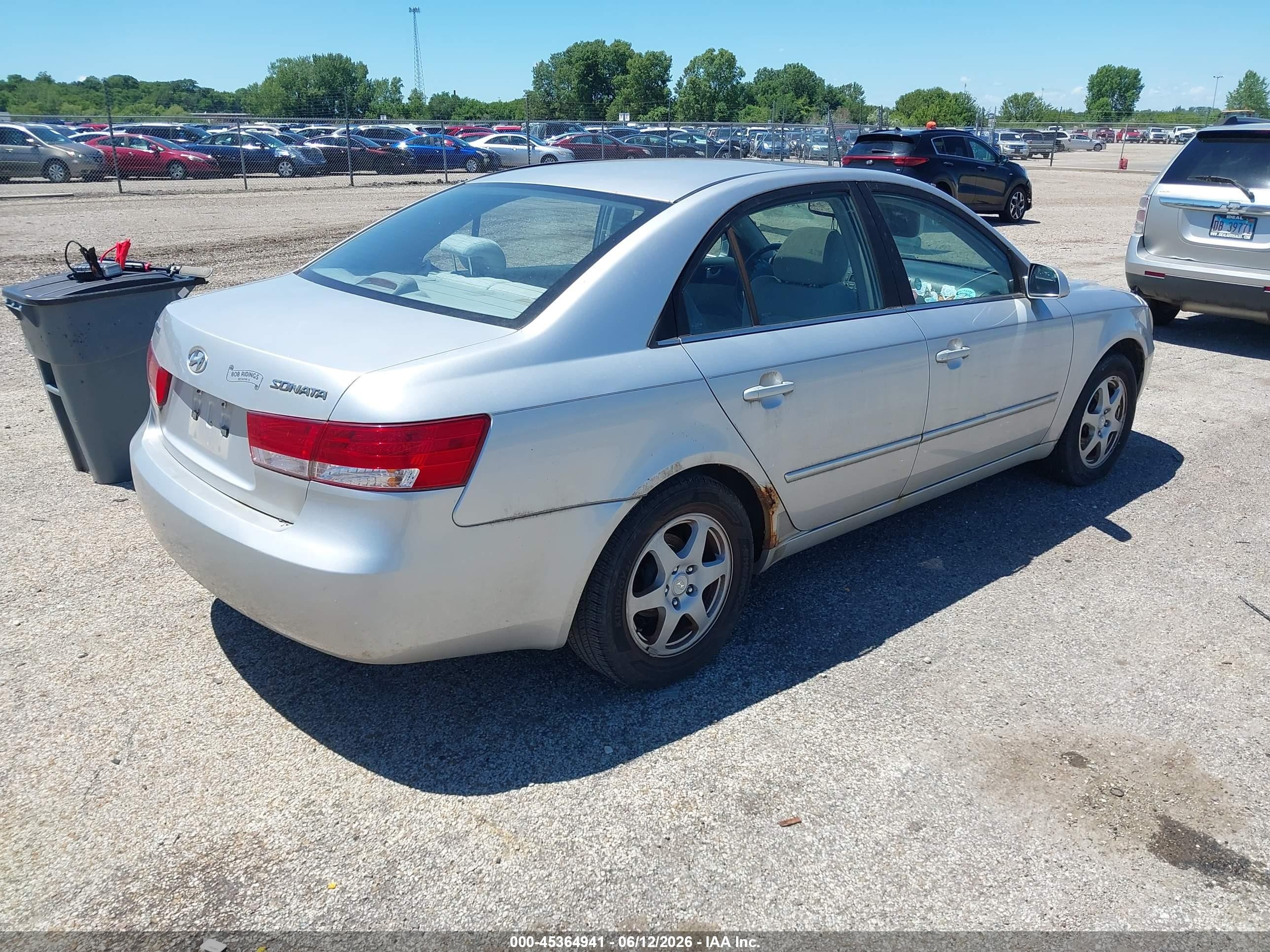 2006 Hyundai Sonata Gls Silver vin: 5NPEU46C26H079136