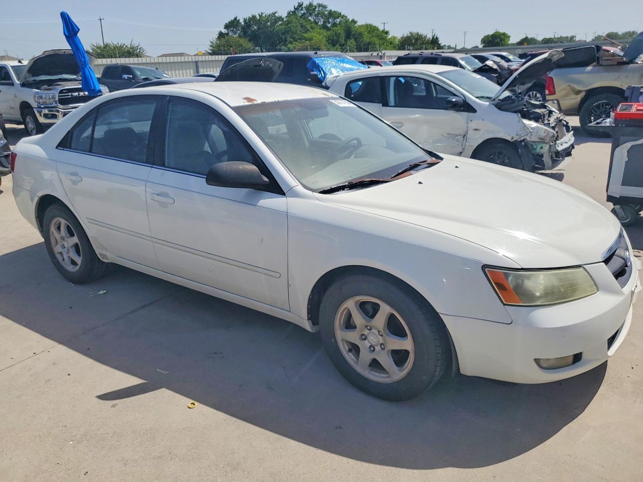 2006 Hyundai Sonata Gls White vin: 5NPEU46C26H130649