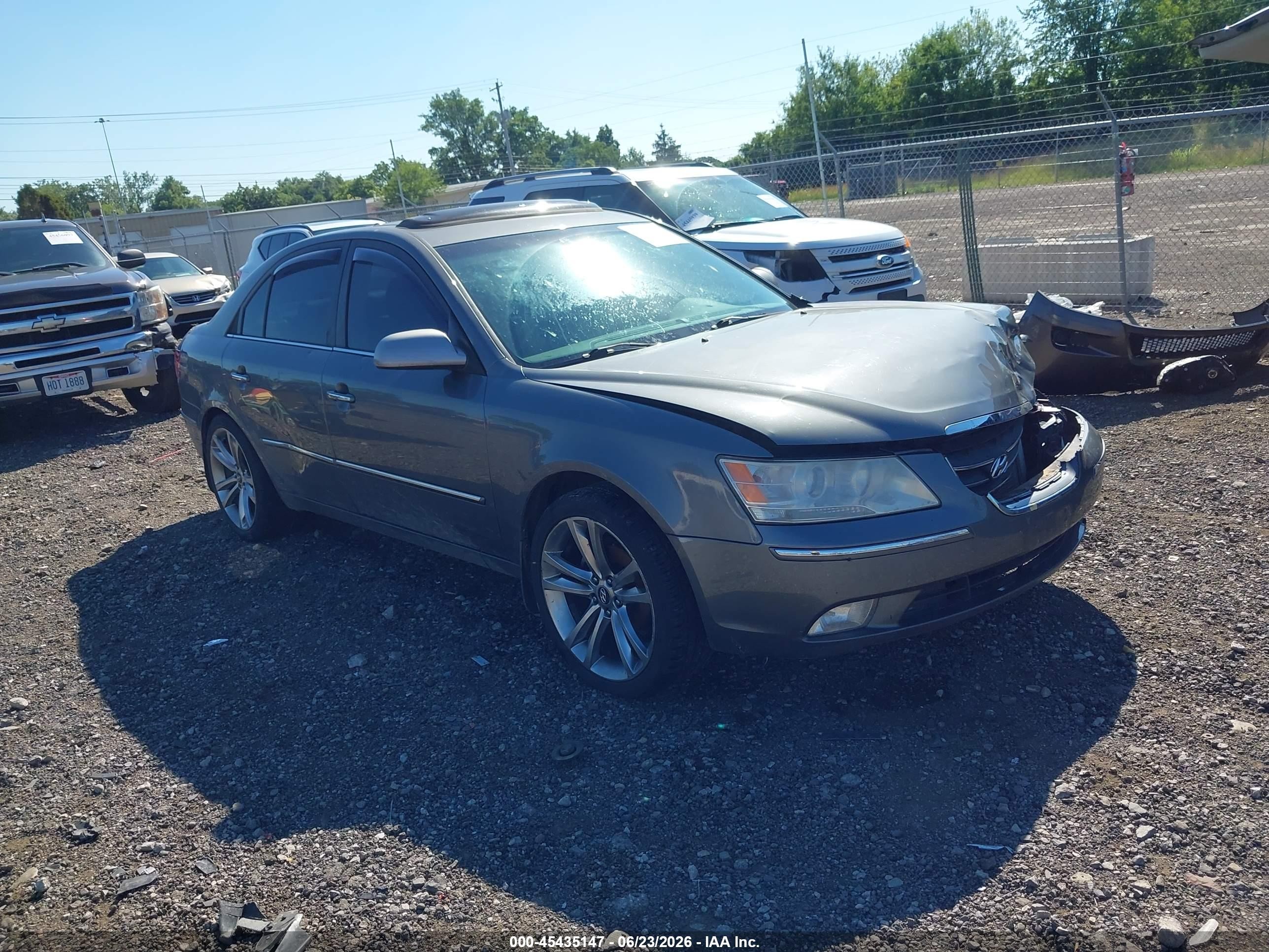 2009 Hyundai Sonata Limited Серый vin: 5NPEU46C29H491710