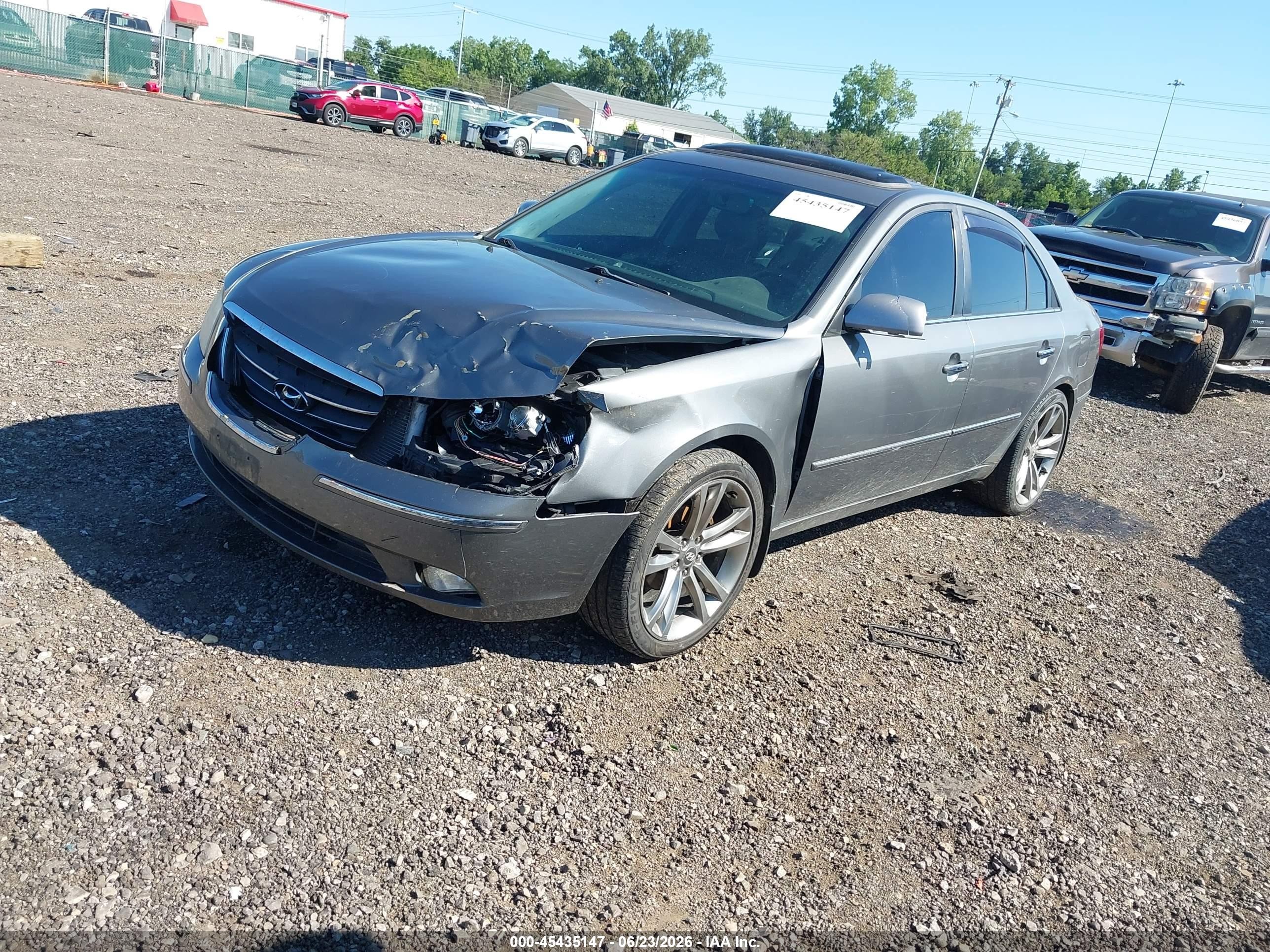 2009 Hyundai Sonata Limited Серый vin: 5NPEU46C29H491710