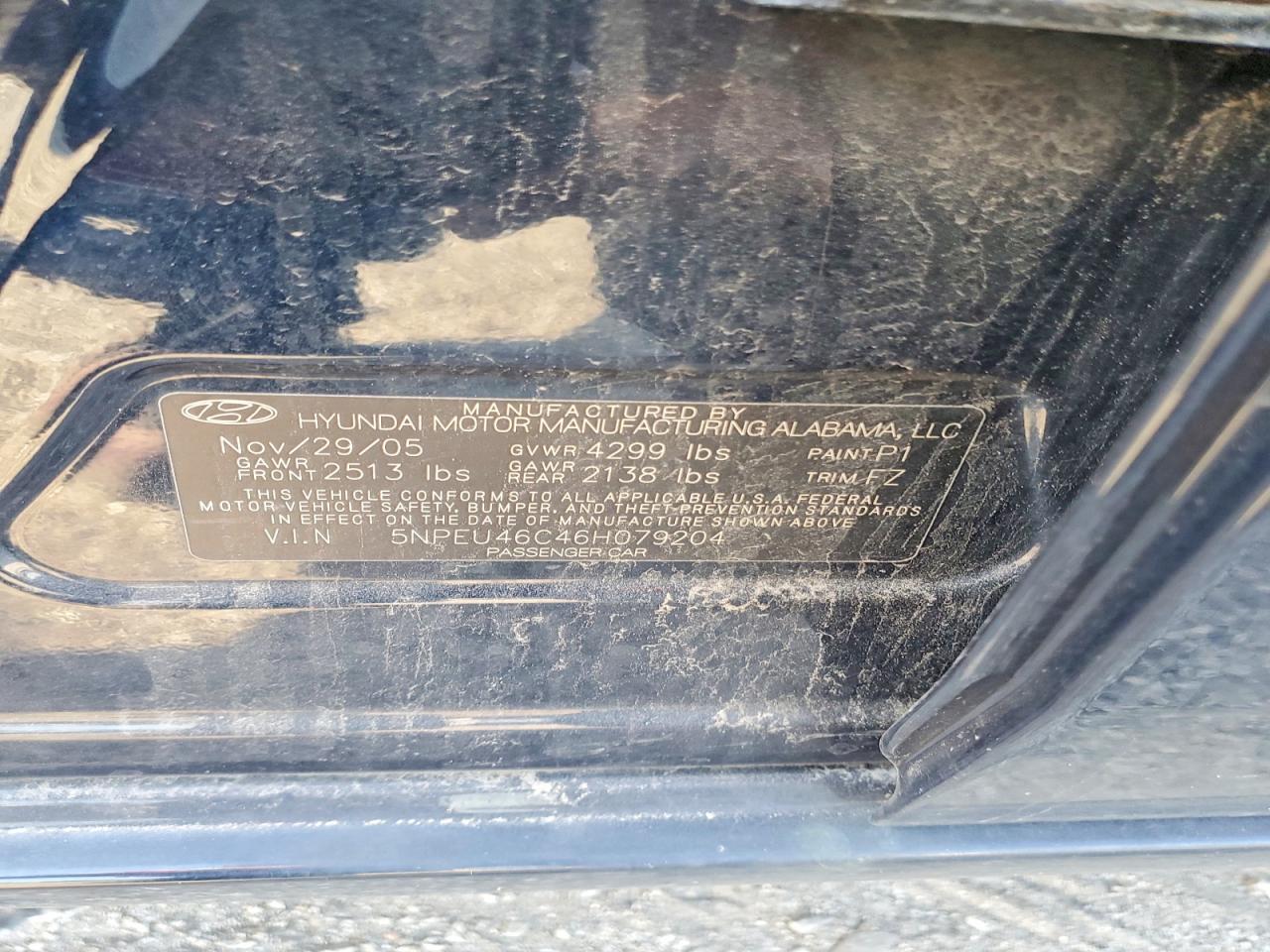 2006 Hyundai Sonata Gls Синий vin: 5NPEU46C46H079204
