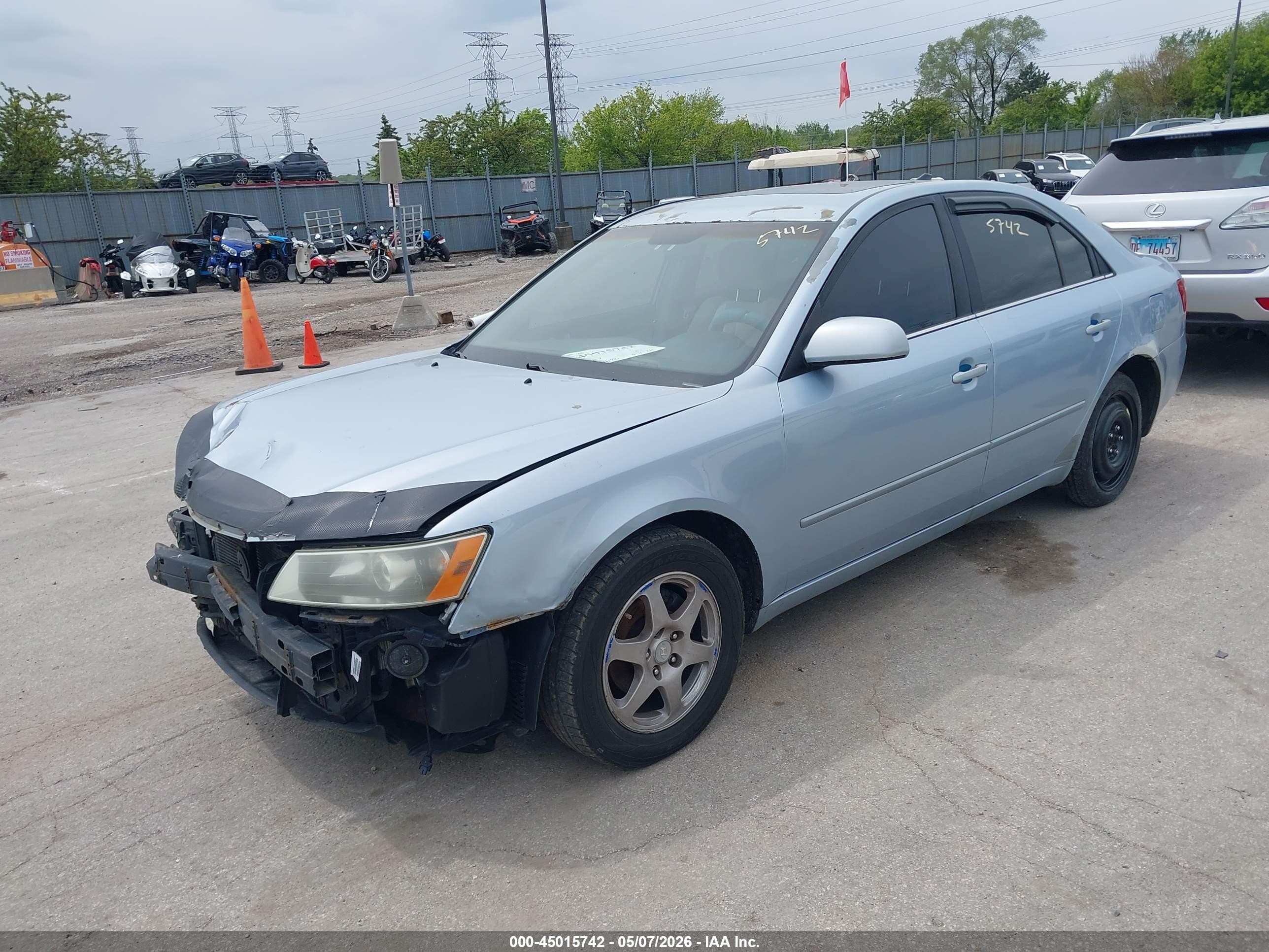 2006 Hyundai Sonata Gls Light Blue vin: 5NPEU46C46H127297