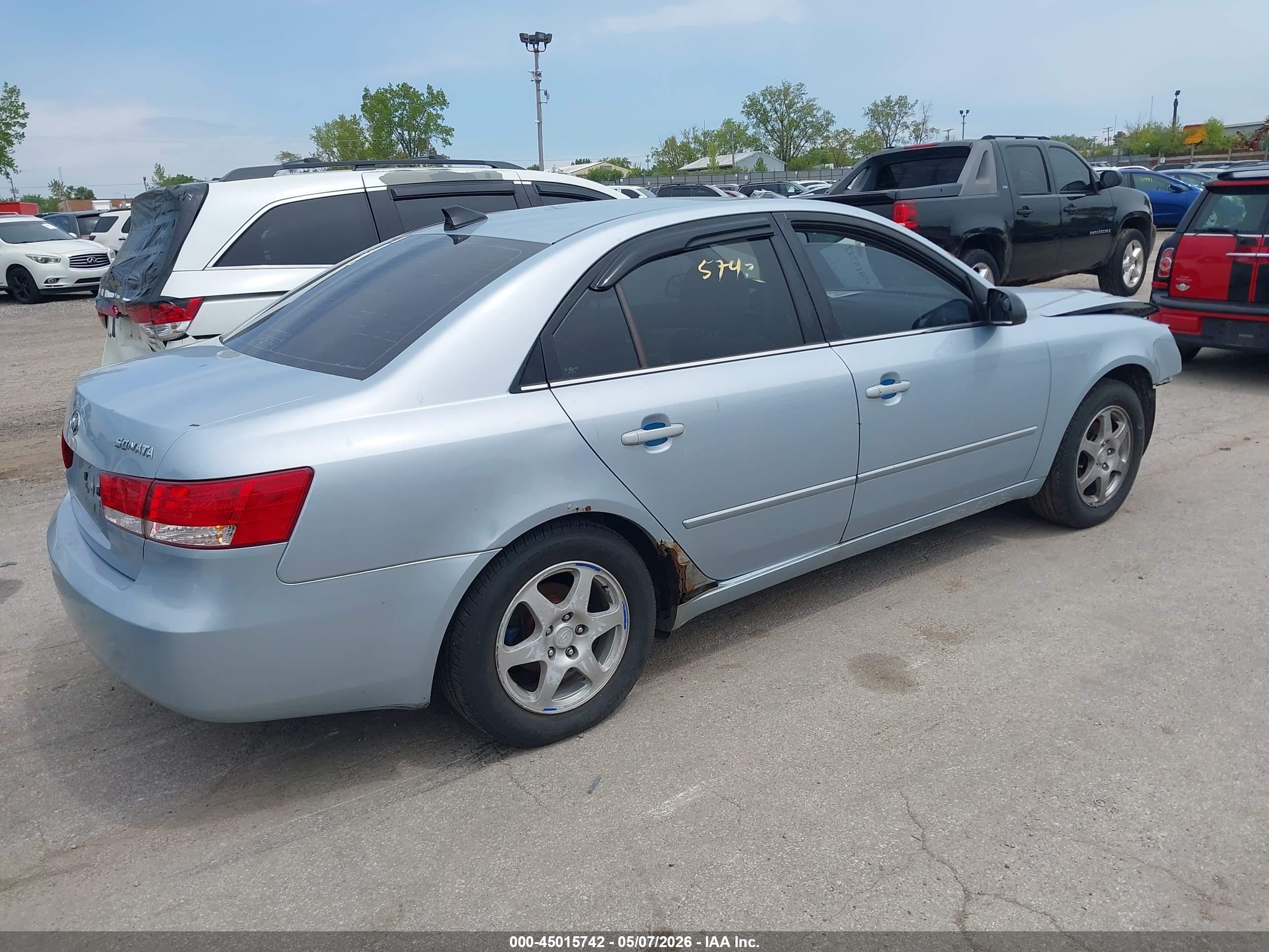 2006 Hyundai Sonata Gls Light Blue vin: 5NPEU46C46H127297