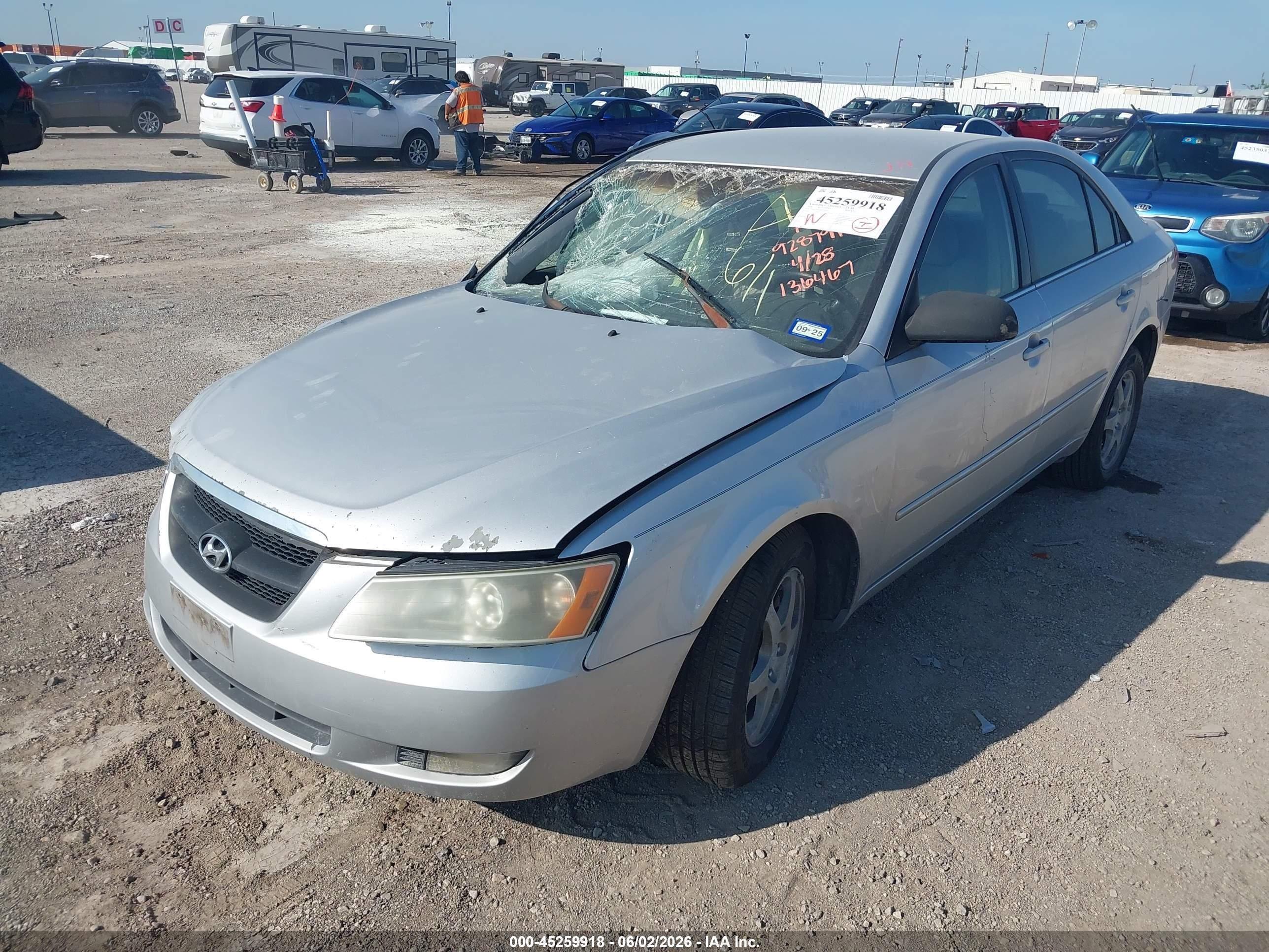 2006 Hyundai Sonata Gls Silver vin: 5NPEU46C46H136467