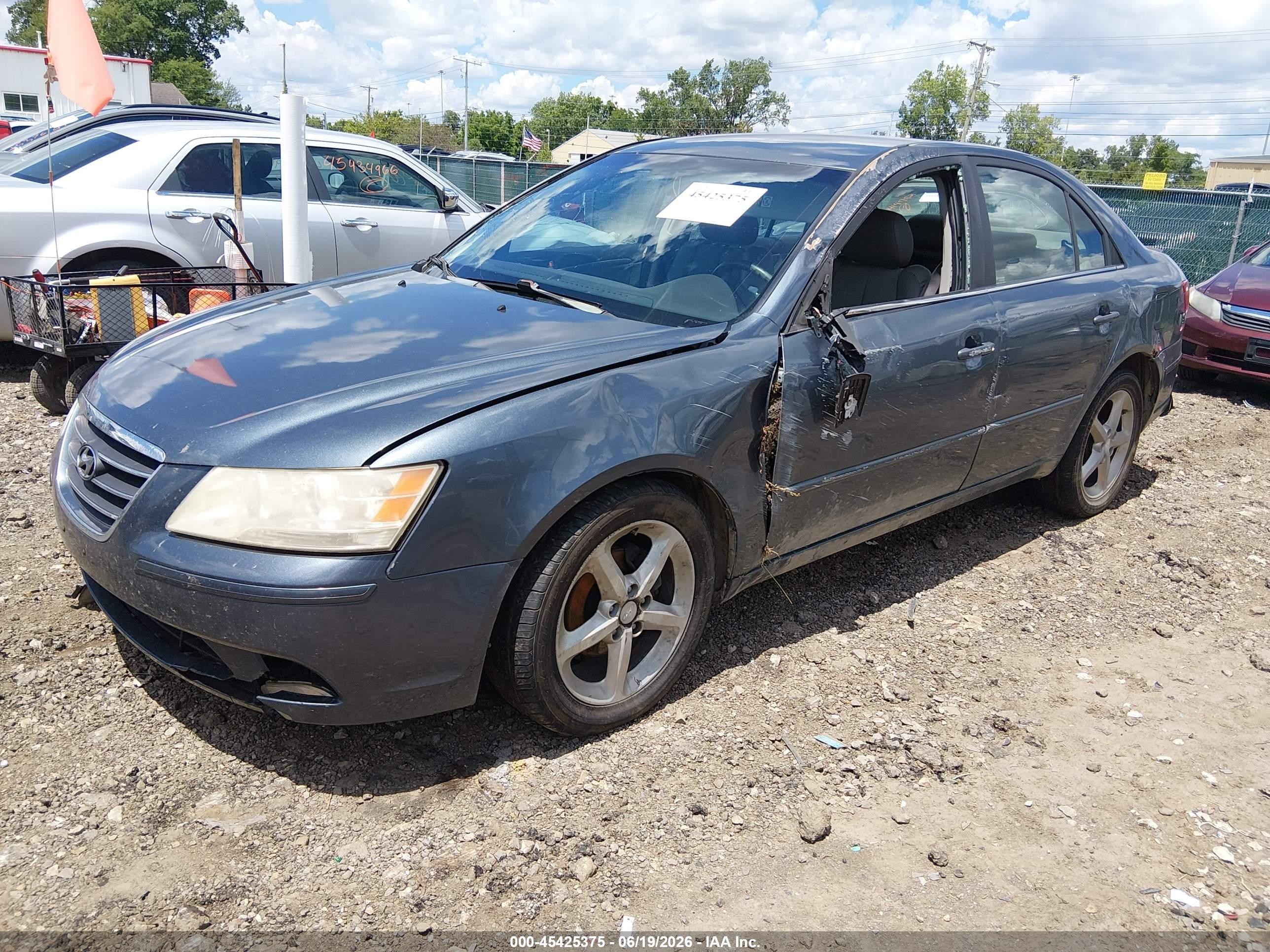 2009 Hyundai Sonata Se Gray vin: 5NPEU46C49H499291