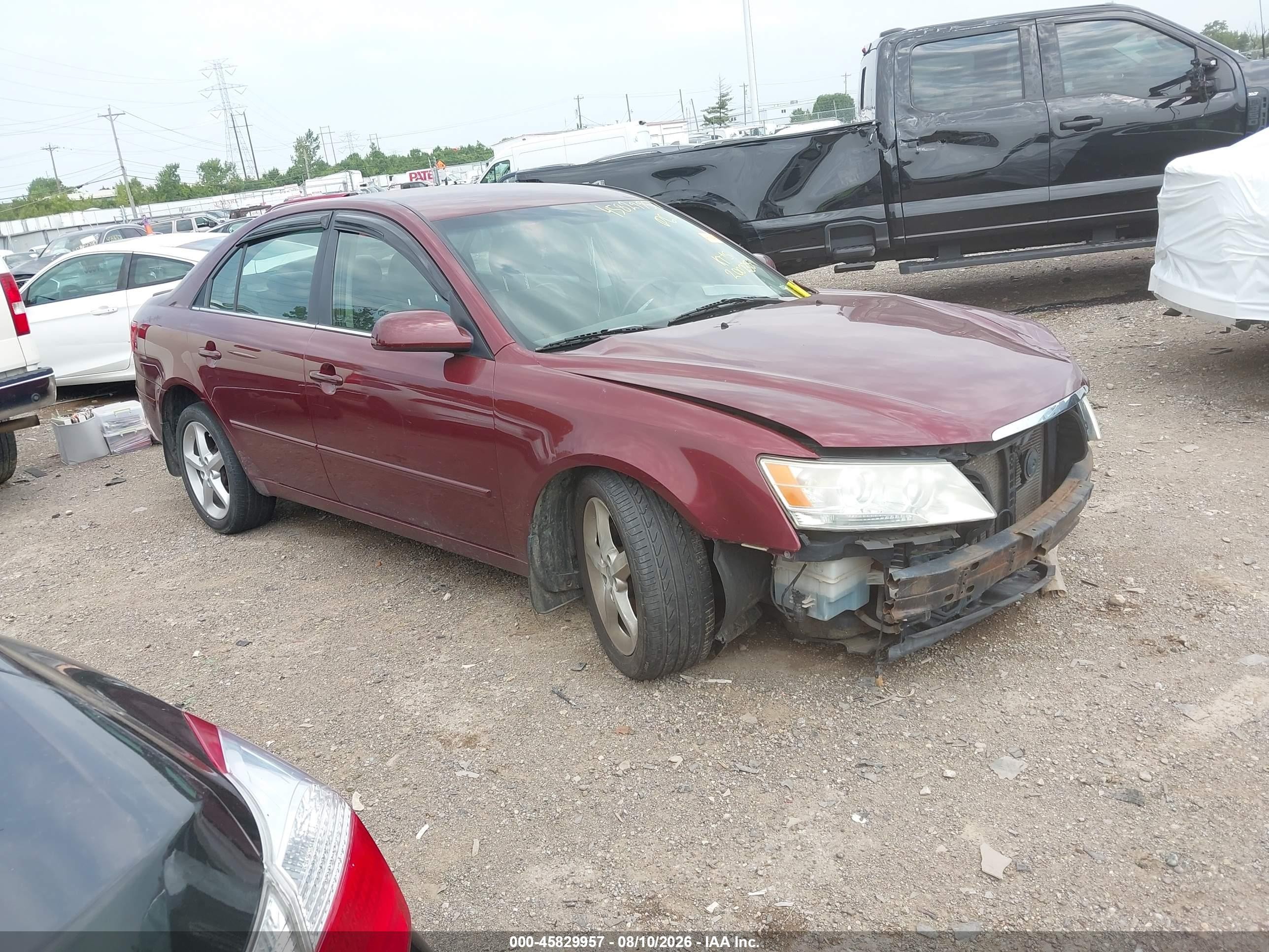 2009 Hyundai Sonata Se Red vin: 5NPEU46C49H510967