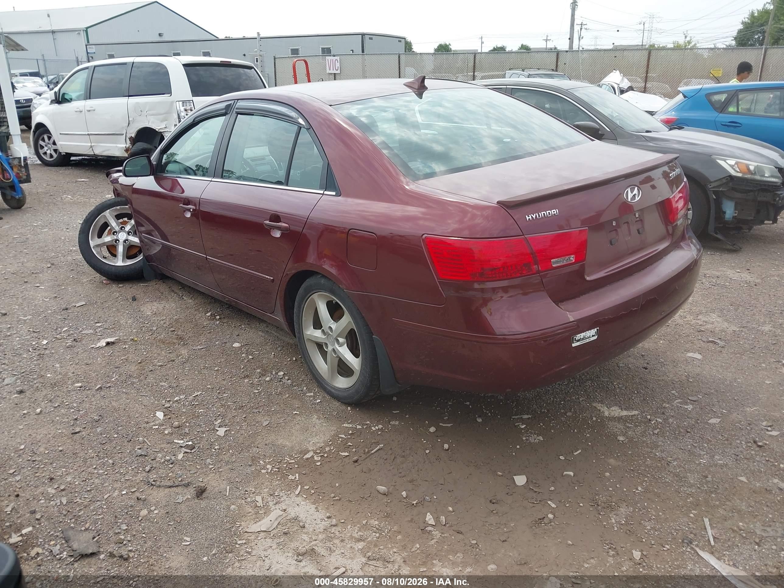 2009 Hyundai Sonata Se Красный vin: 5NPEU46C49H510967