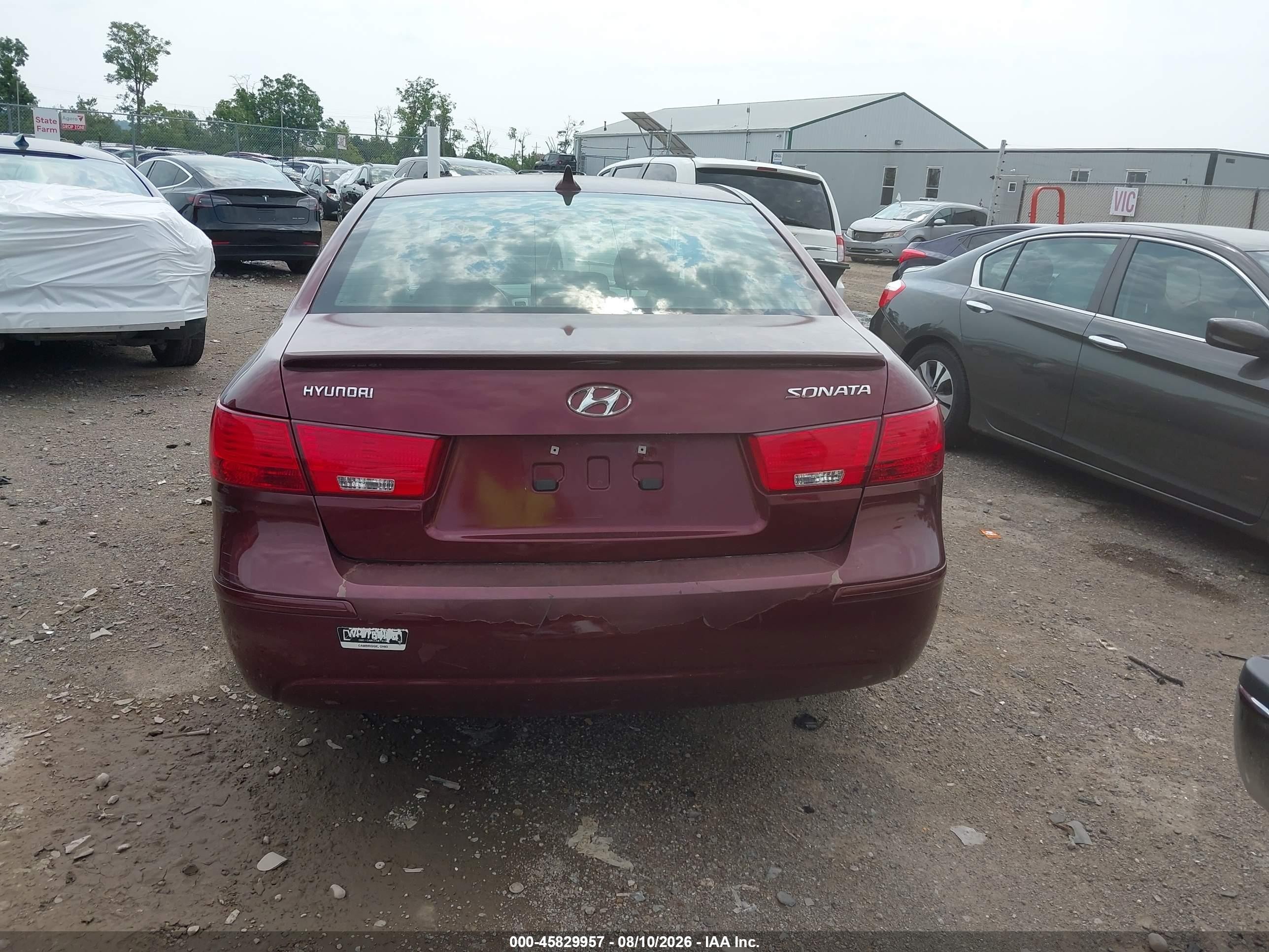 2009 Hyundai Sonata Se Красный vin: 5NPEU46C49H510967