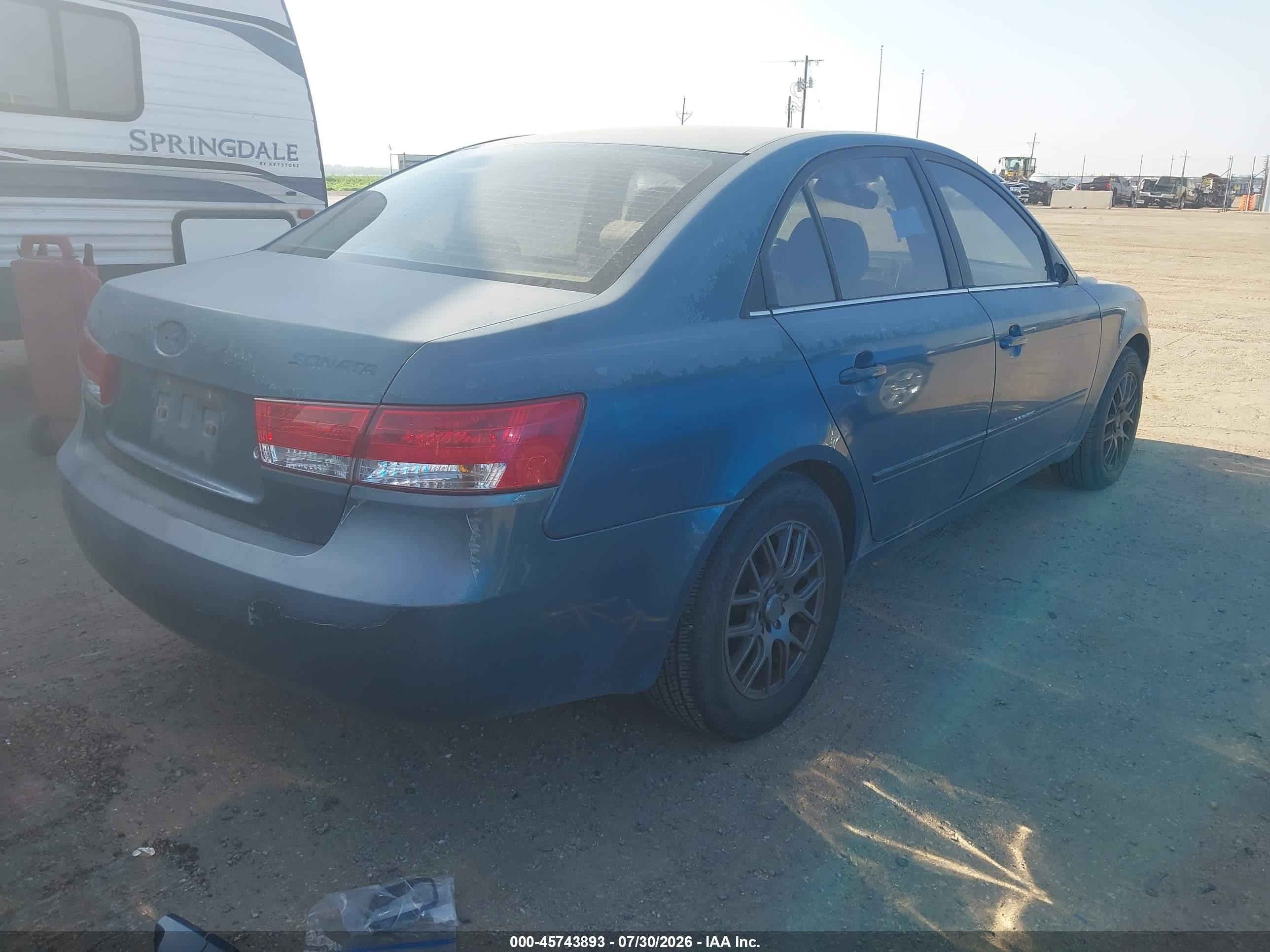 2006 Hyundai Sonata Gls Blue vin: 5NPEU46C56H153388