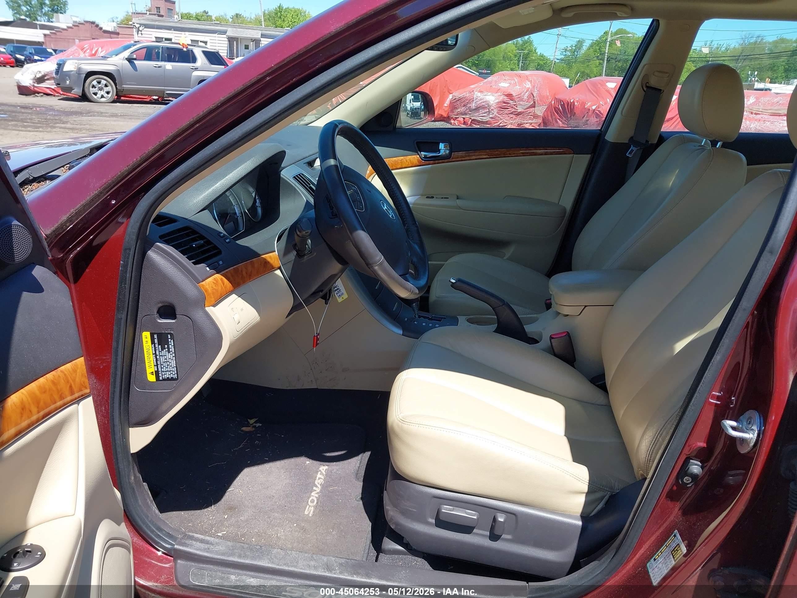 2009 Hyundai Sonata Limited Burgundy vin: 5NPEU46C59H405659