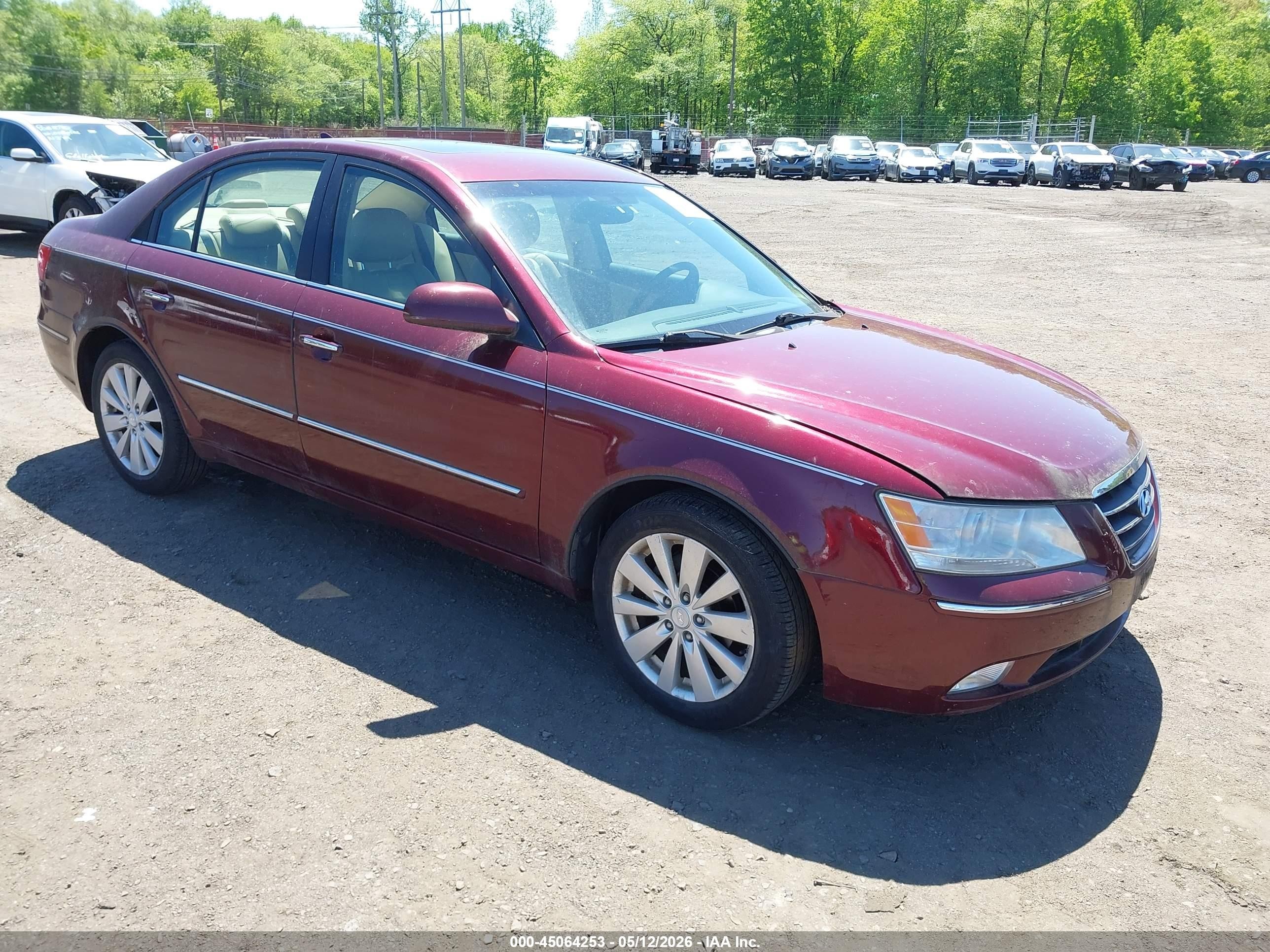 2009 Hyundai Sonata Limited Burgundy vin: 5NPEU46C59H405659
