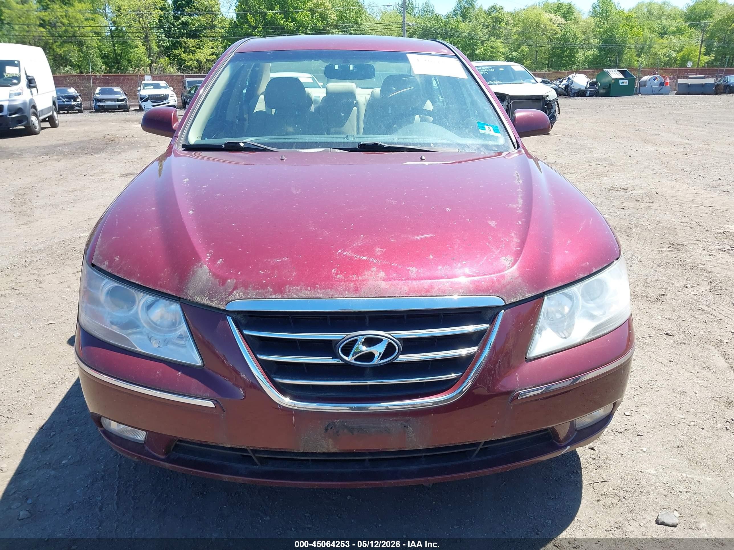 2009 Hyundai Sonata Limited Burgundy vin: 5NPEU46C59H405659